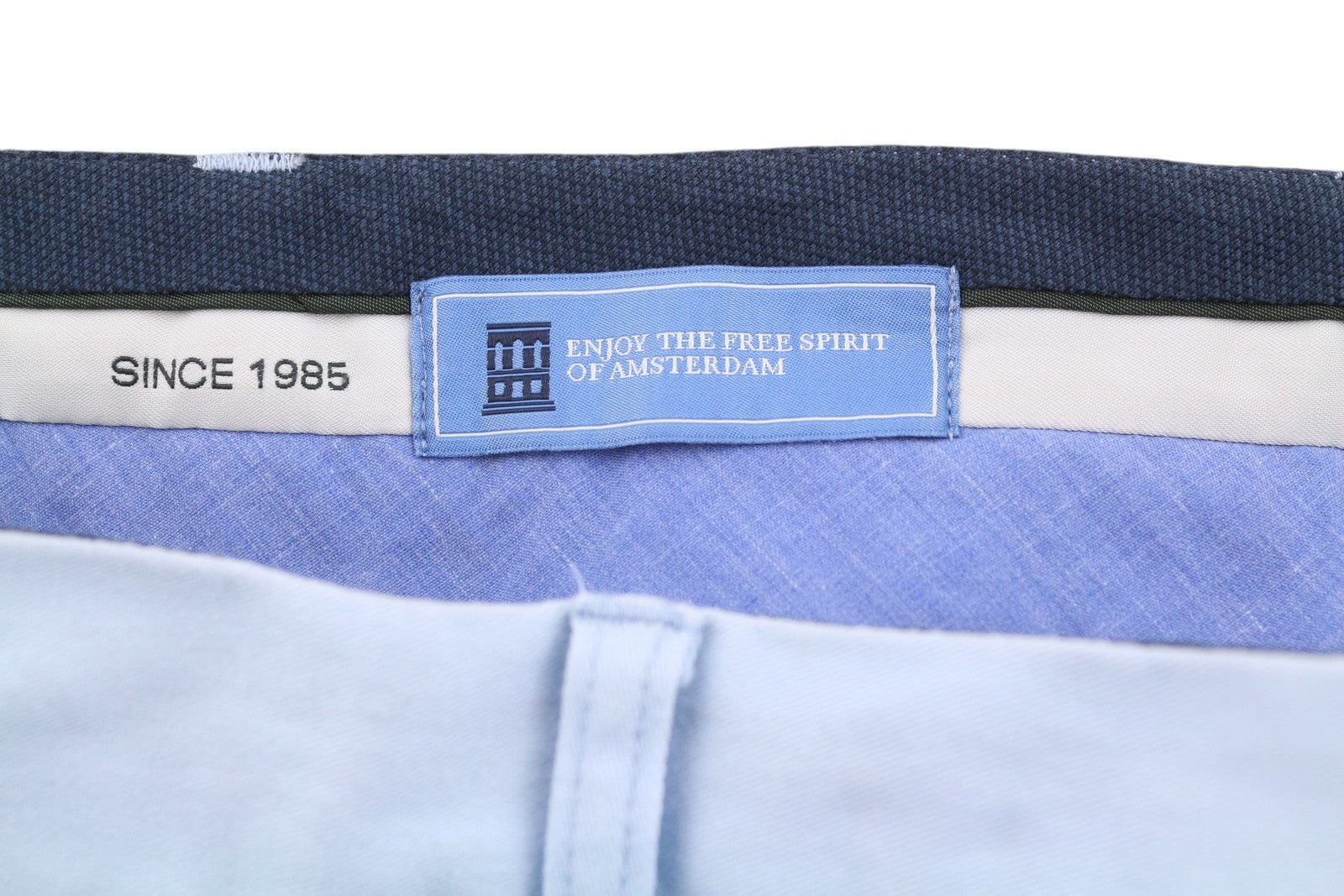 SCOTCH & SODA Mott Men Trousers W31/L32 Light Blue Super Slim Fit Stretch Chino