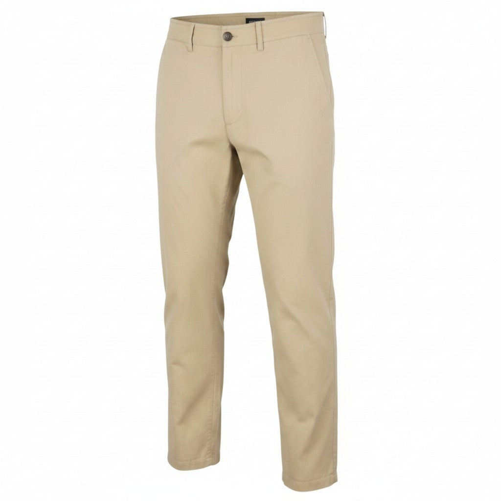 SCOTCH & SODA Men Trousers W34 Brown Zip Fly Cotton Tapered Fit Chino