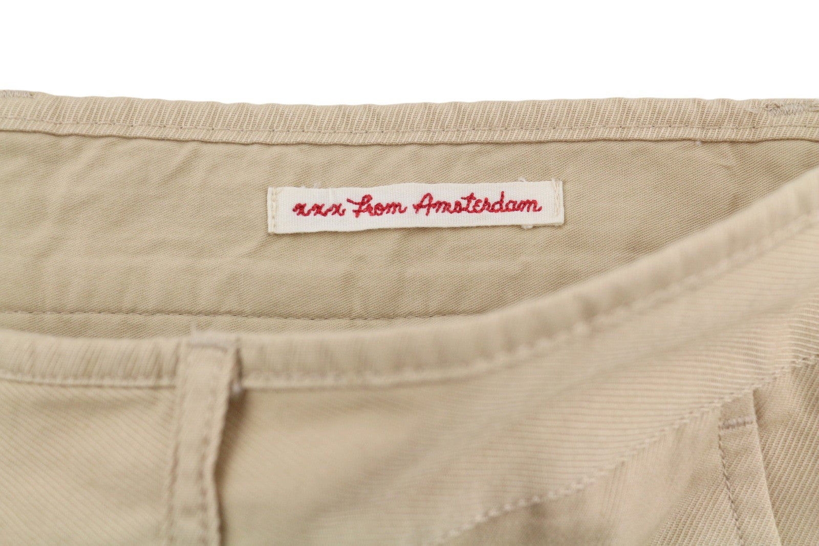 SCOTCH & SODA Men Trousers W34 Brown Zip Fly Cotton Tapered Fit Chino