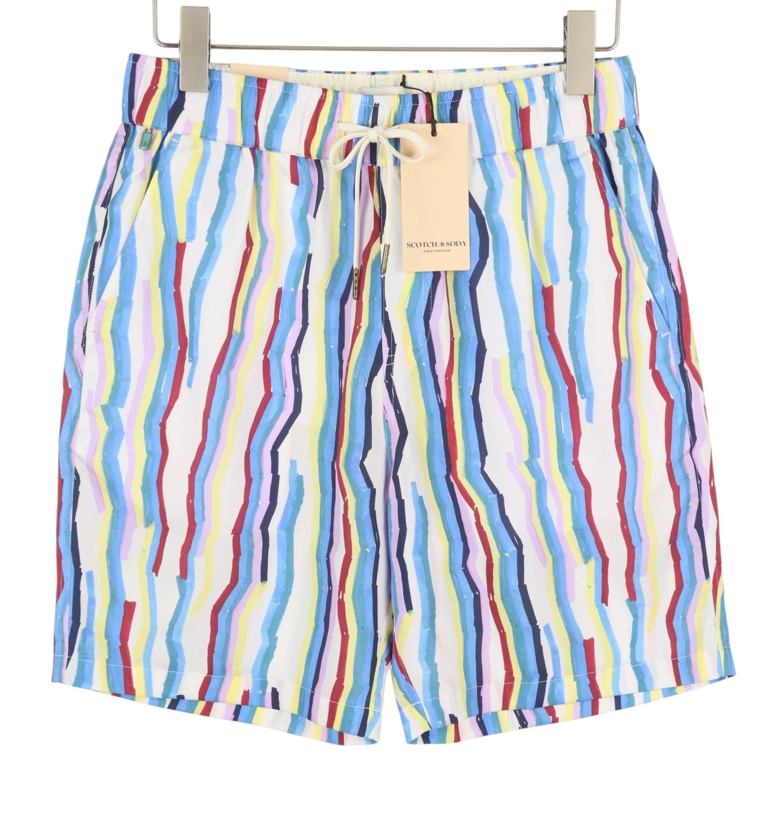 SCOTCH & SODA Men Shorts M W30 Colourful Pattern Relaxed Fit Drawstring Waist