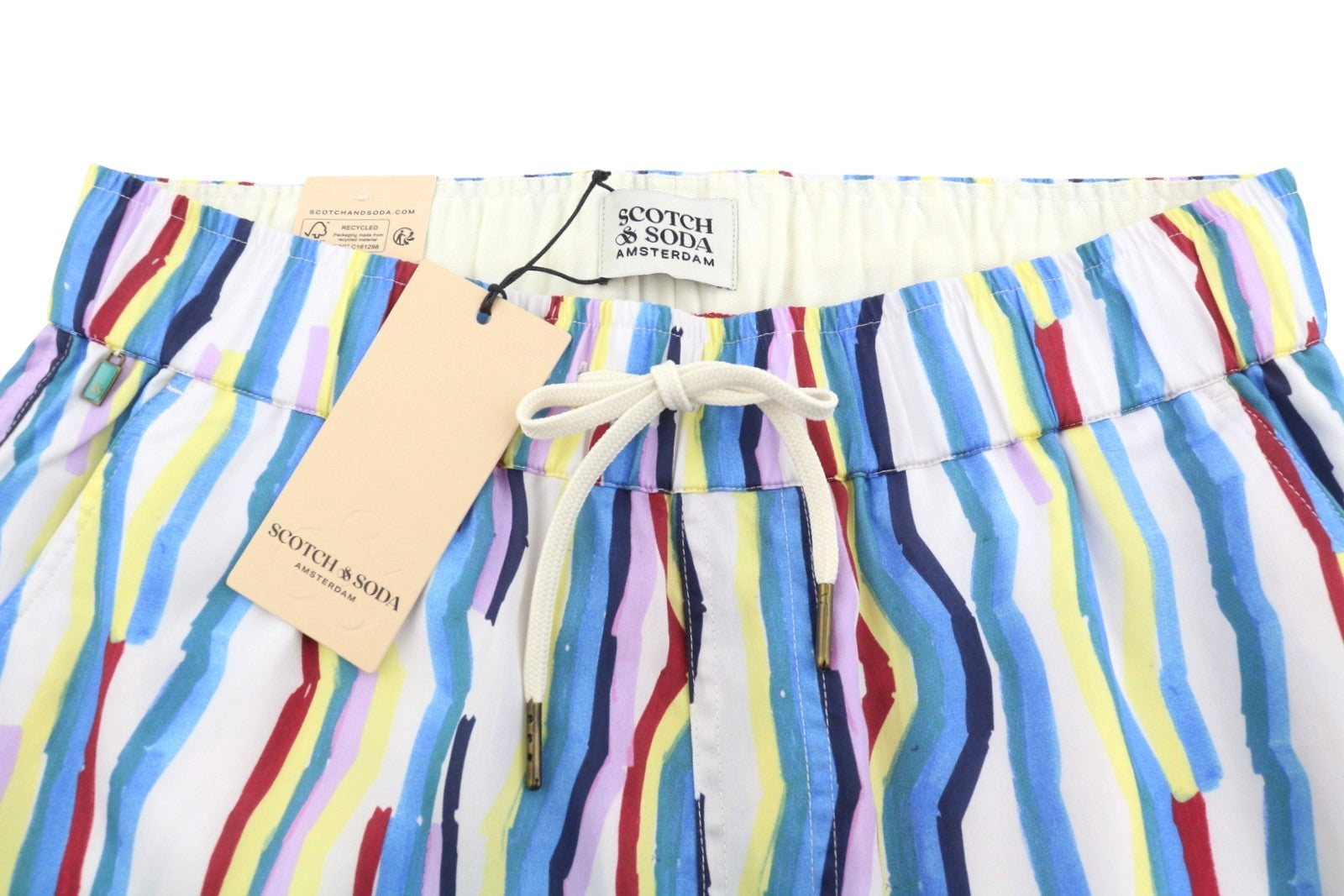 SCOTCH & SODA Men Shorts M W30 Colourful Pattern Relaxed Fit Drawstring Waist