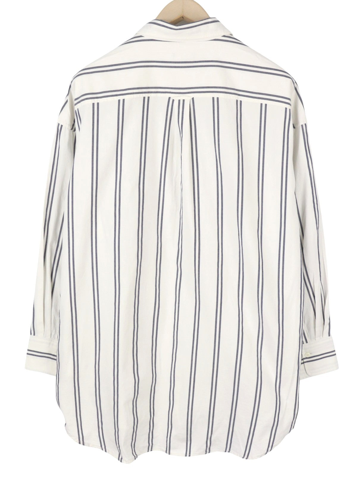 GANT OS Stripe Women Shirt EU42 L Classic Blue Patch Pocket Button-Up Casual