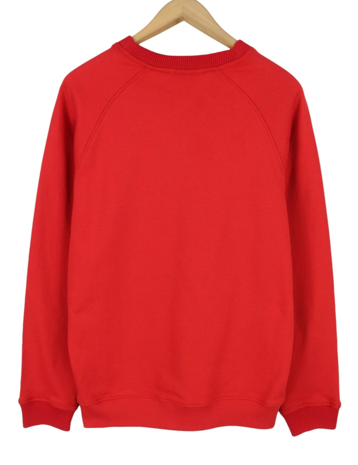 SCOTCH & SODA Men Sweatshirt L Red Organic Cotton Crew Neck Long Sleeve Pull On