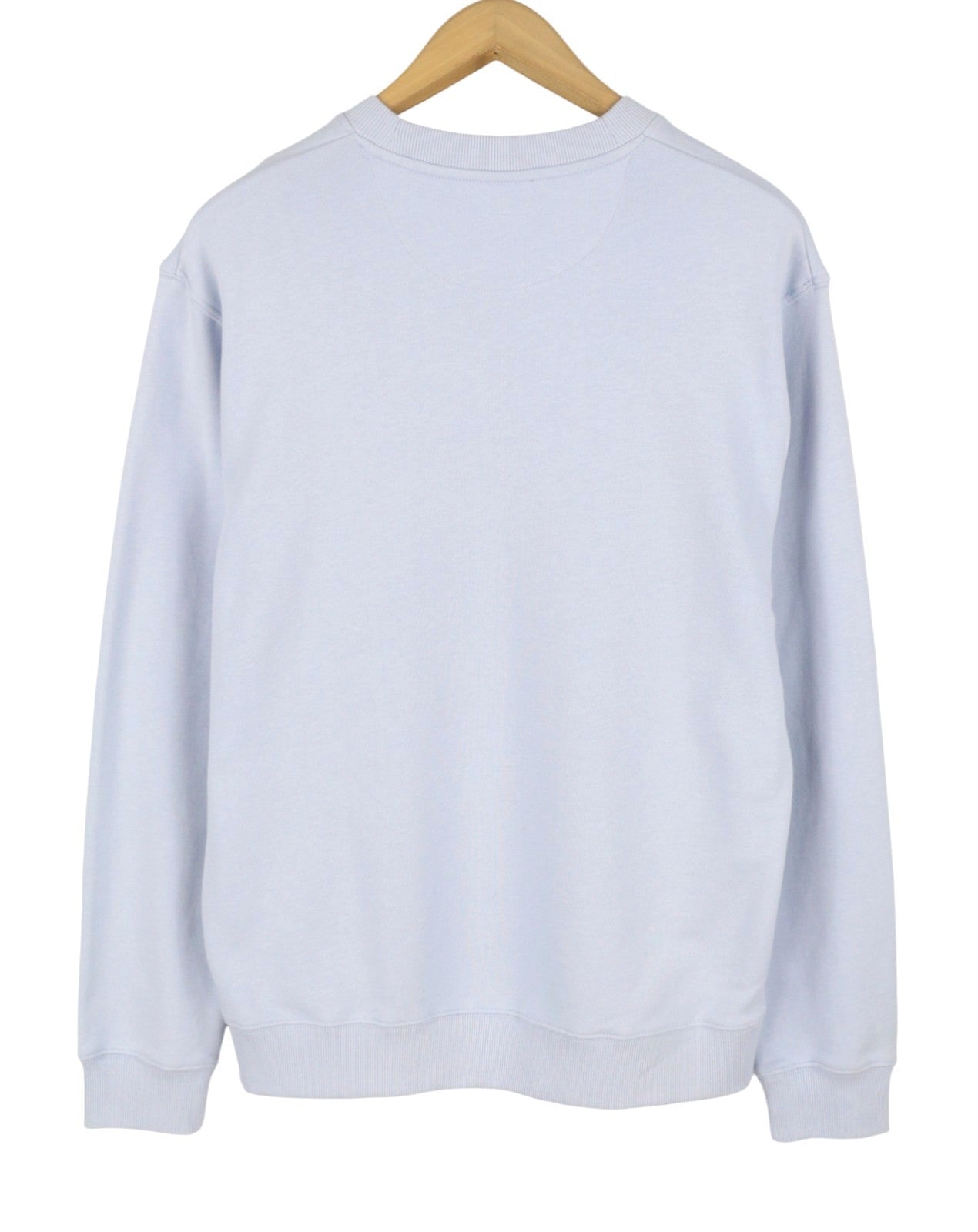 SCOTCH & SODA Men Sweatshirt M Sky Blue Cotton Crew Neck Long Sleeve Pull On