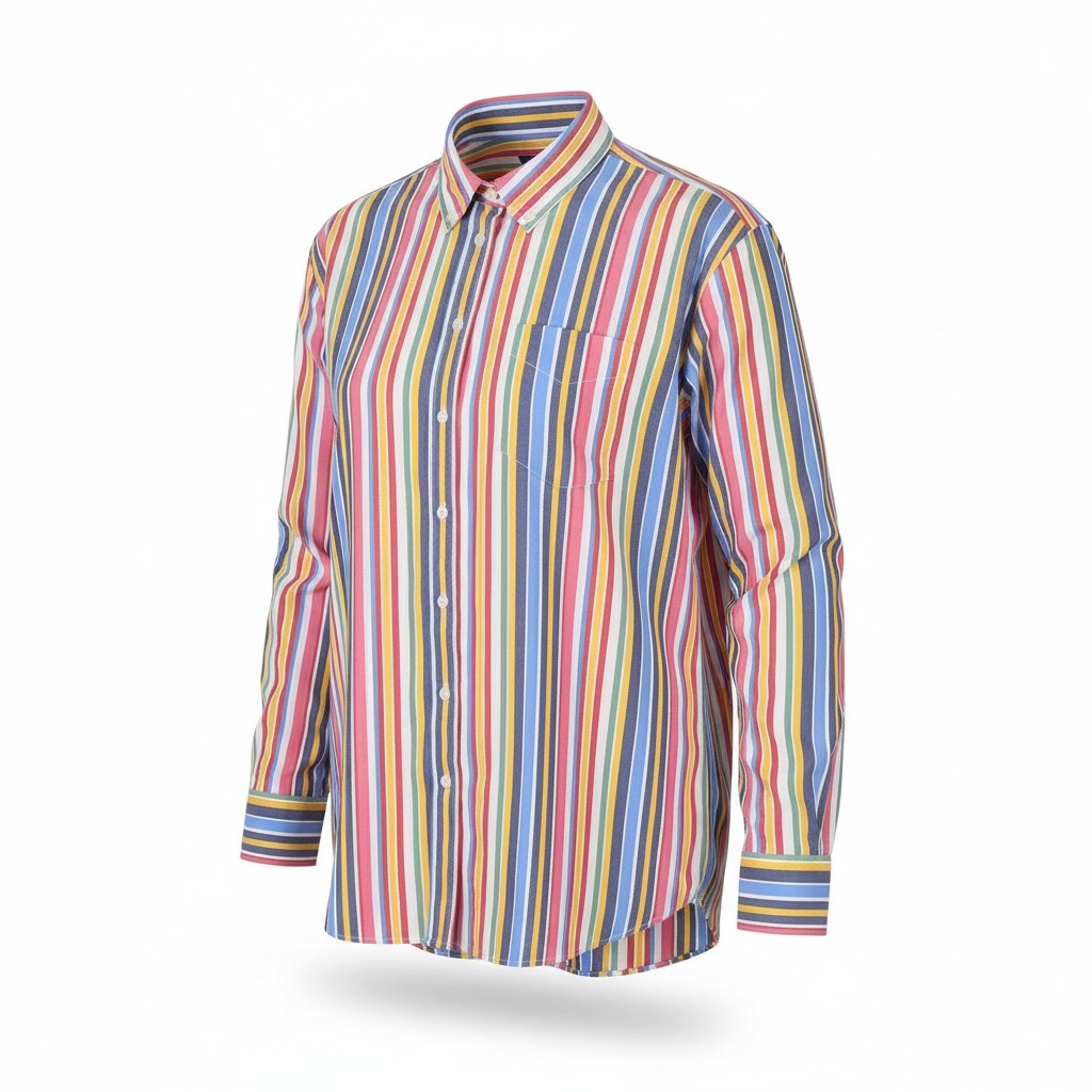GANT Multi Stripe Exb Women Shirt EU36 S Warm Sun Pinpoint Oxford Button-Up