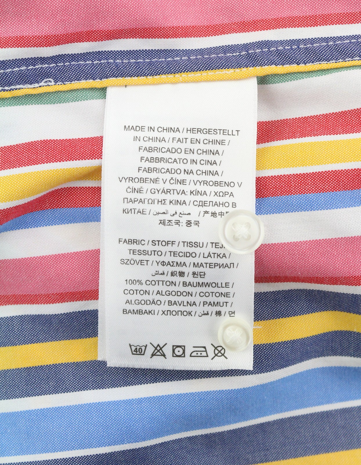 GANT Multi Stripe Exb Women Shirt EU36 S Warm Sun Pinpoint Oxford Button-Up