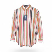 GANT Relaxed Multi Stripe Women Shirt EU38 M Eggshell Button Patch Pocket