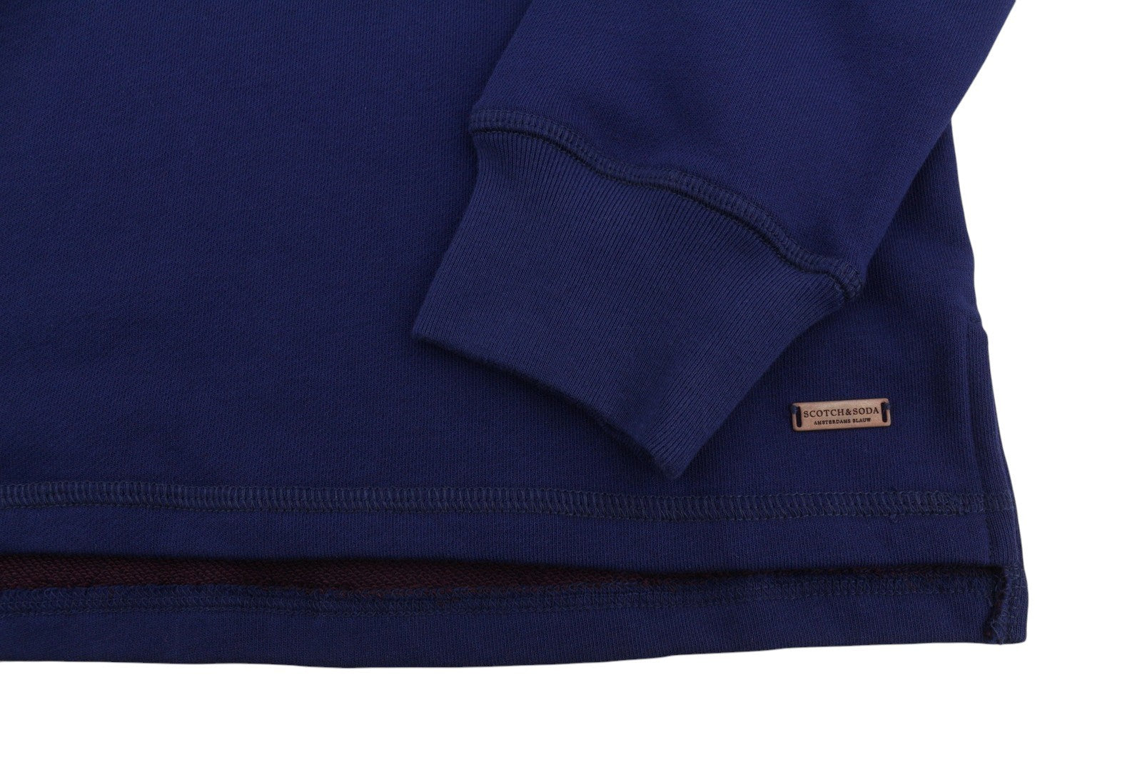 SCOTCH & SODA Men Sweatshirt M Dark Blue Patch Pocket Crew Neck Pull On