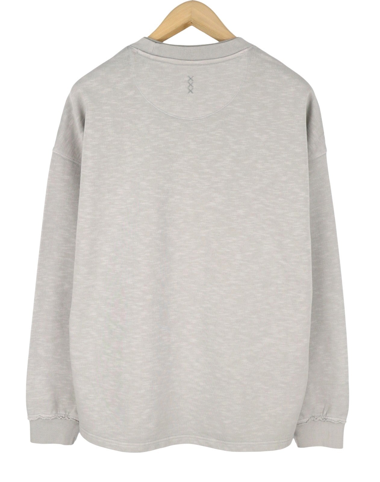 SCOTCH & SODA Men Sweatshirt L Grey Melange Oversized Crew Neck Pull On