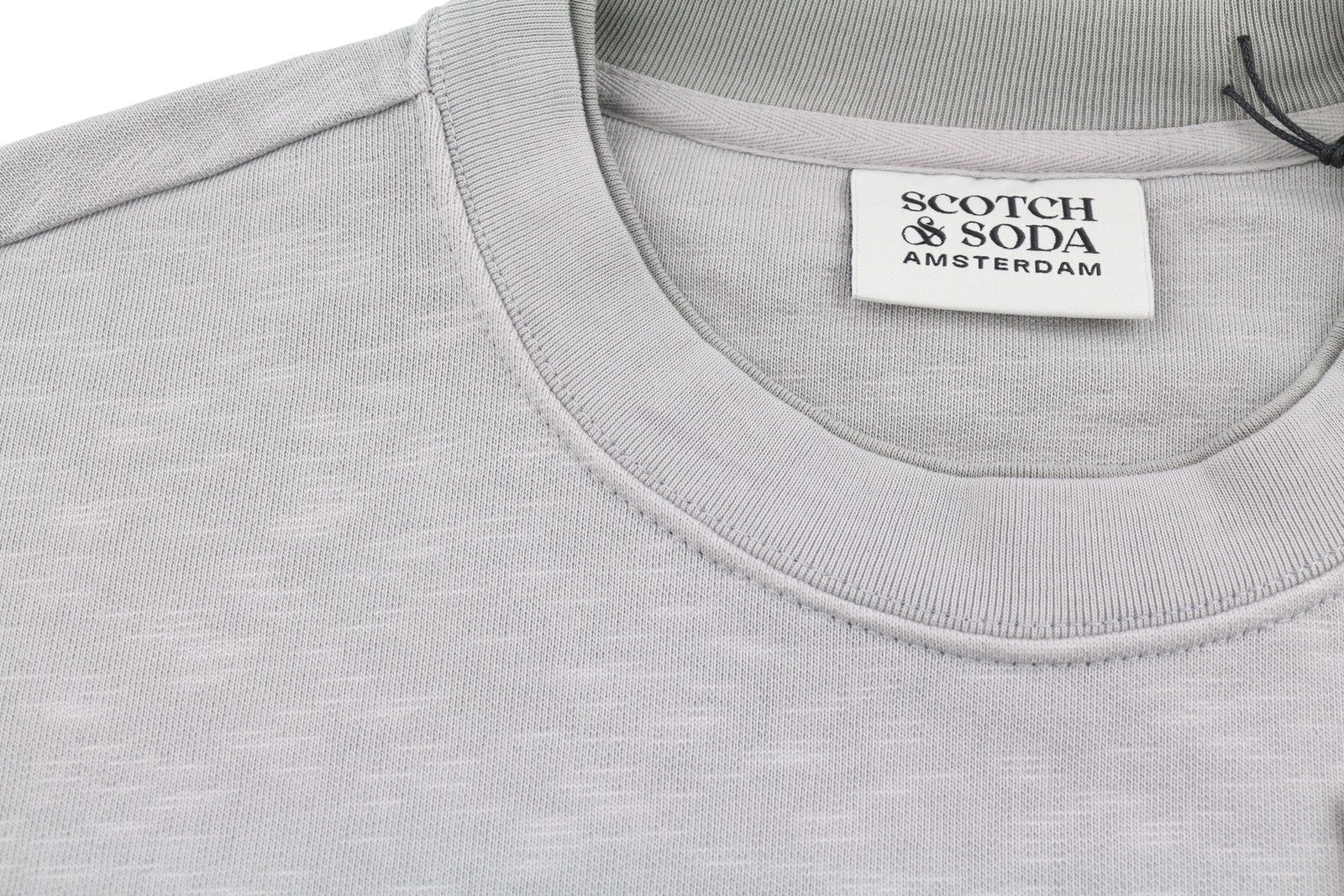 SCOTCH & SODA Men Sweatshirt L Grey Melange Oversized Crew Neck Pull On