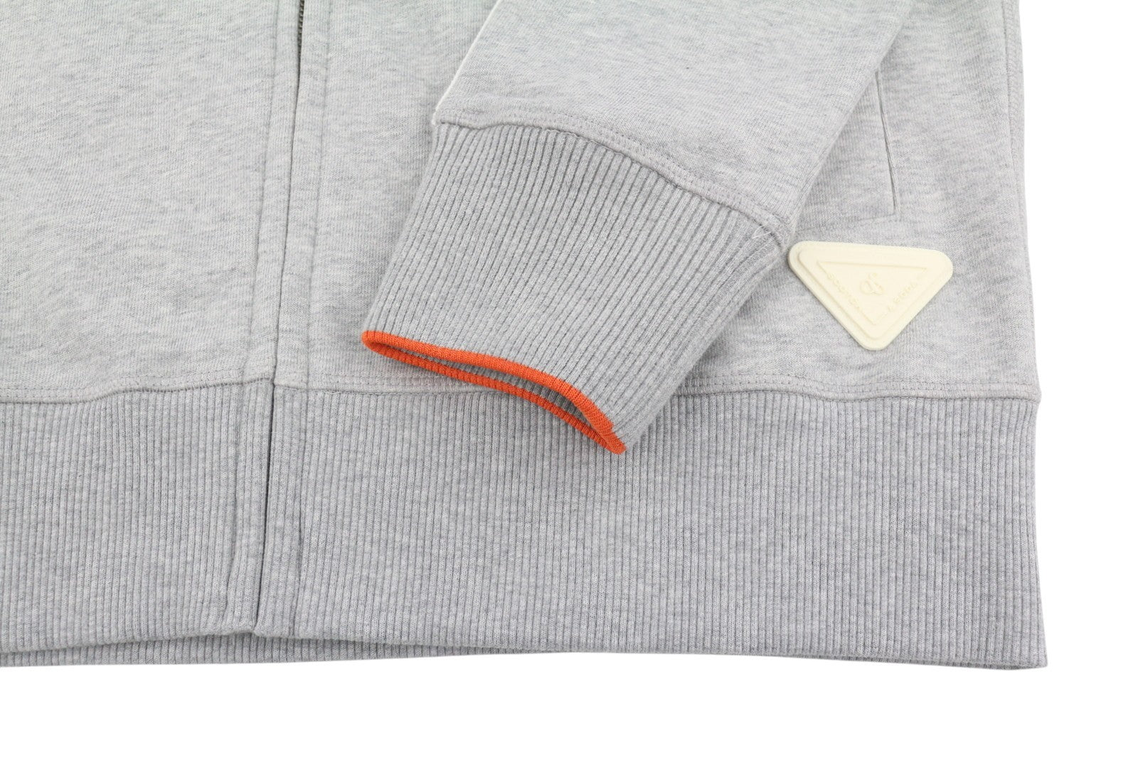 SCOTCH & SODA Men Sweatshirt M Grey Melange Organic Cotton Full Zip Bomber