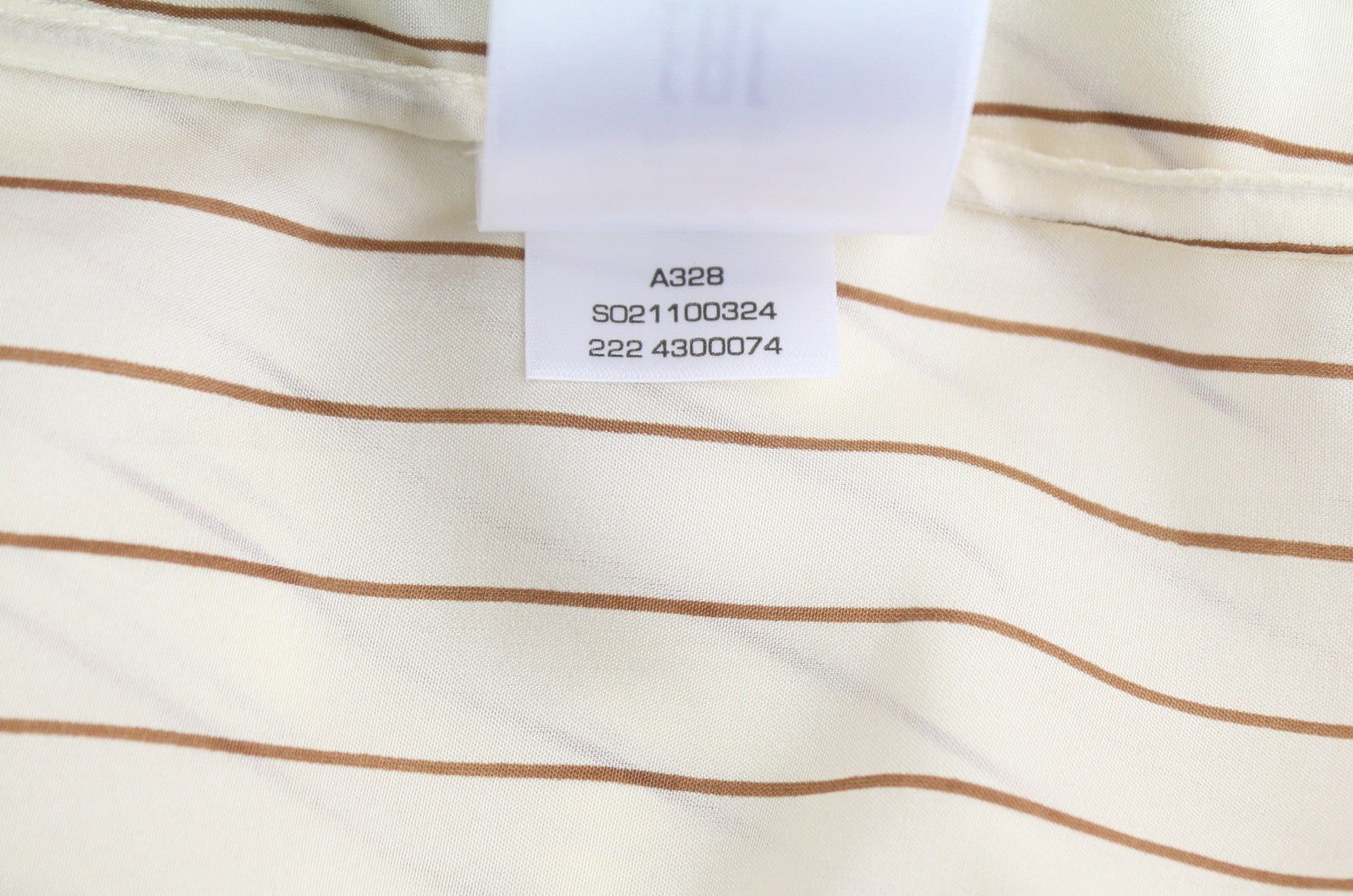 GANT Silk Pinstripe Bow Women Shirt EU44 XL Oversized Fit Button-Up Long Sleeve