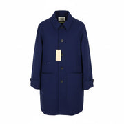 SCOTCH & SODA Men Jacket L Dark Blue Button-Up Lightweight Trench Coat
