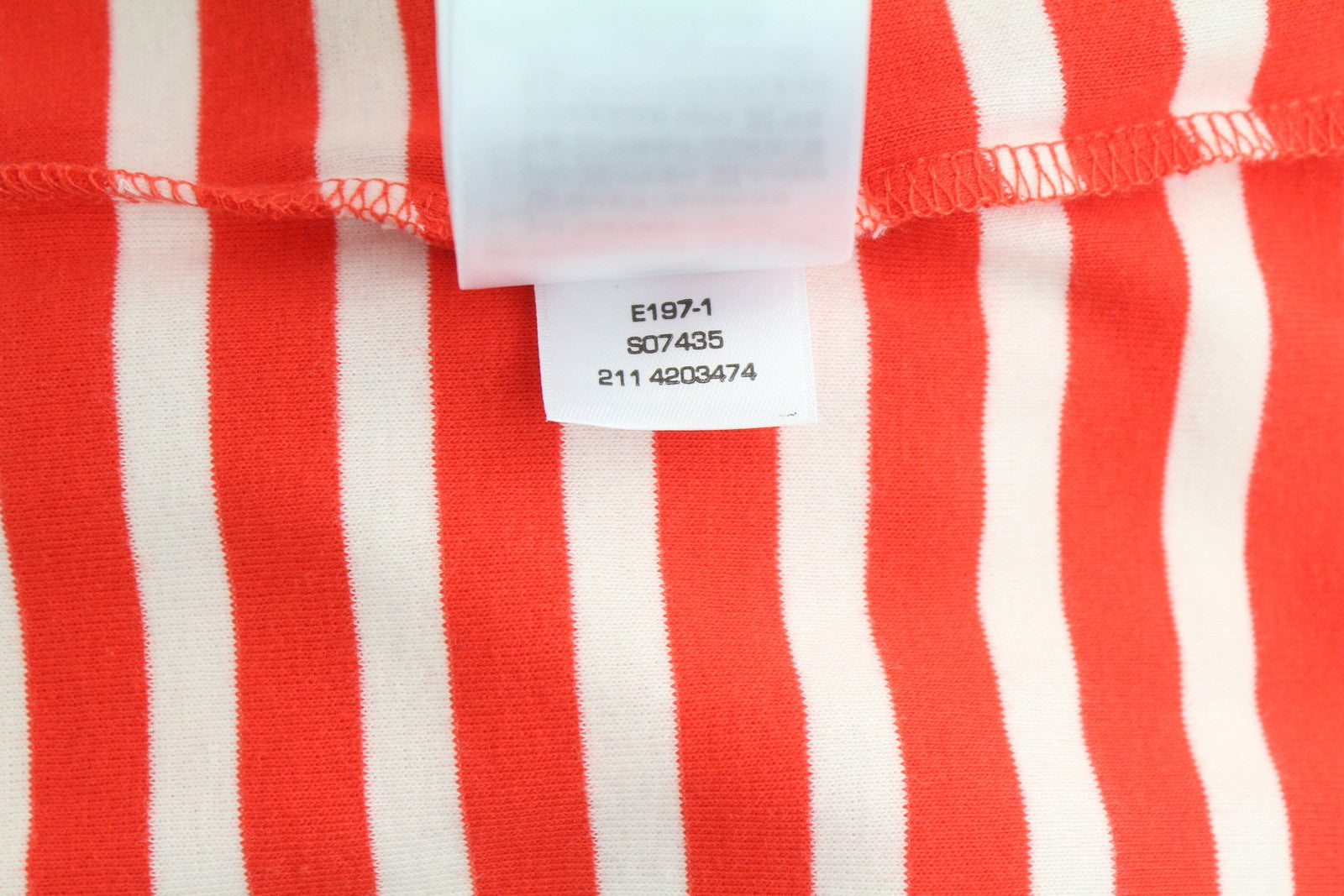 GANT Striped 1x1 Rib 3/4 Women T-Shirt S Lava Red Round Collar Tricot Stretch