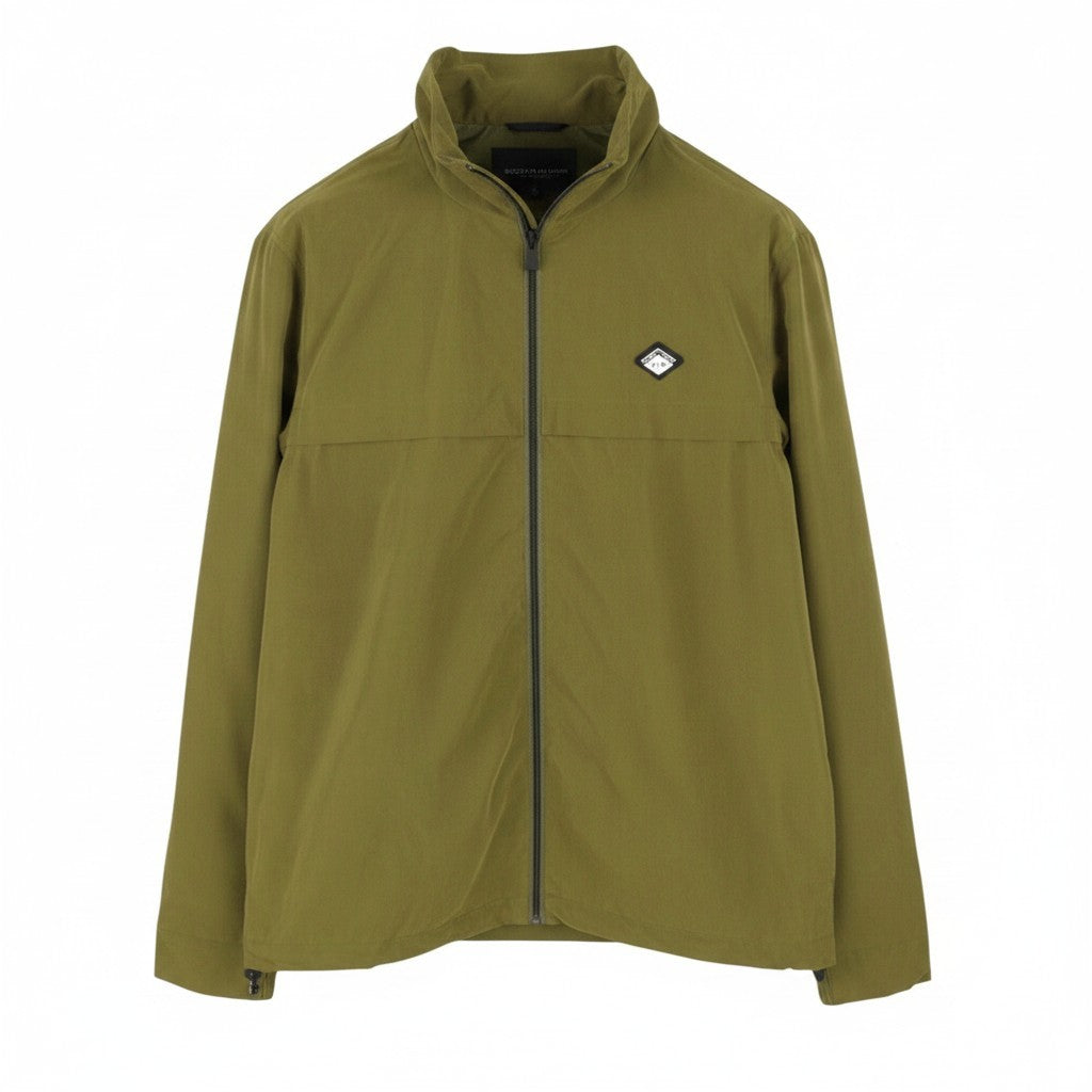 SCOTCH & SODA Men Jacket M Military Green Hidden Hood Full Zip Lightweight