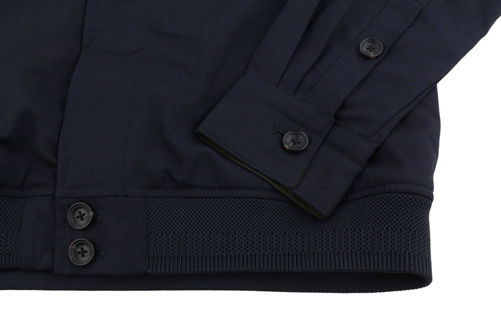 SCOTCH & SODA Men Jacket M Dark Blue Wool Blend Button-Up Lightweight Bomber