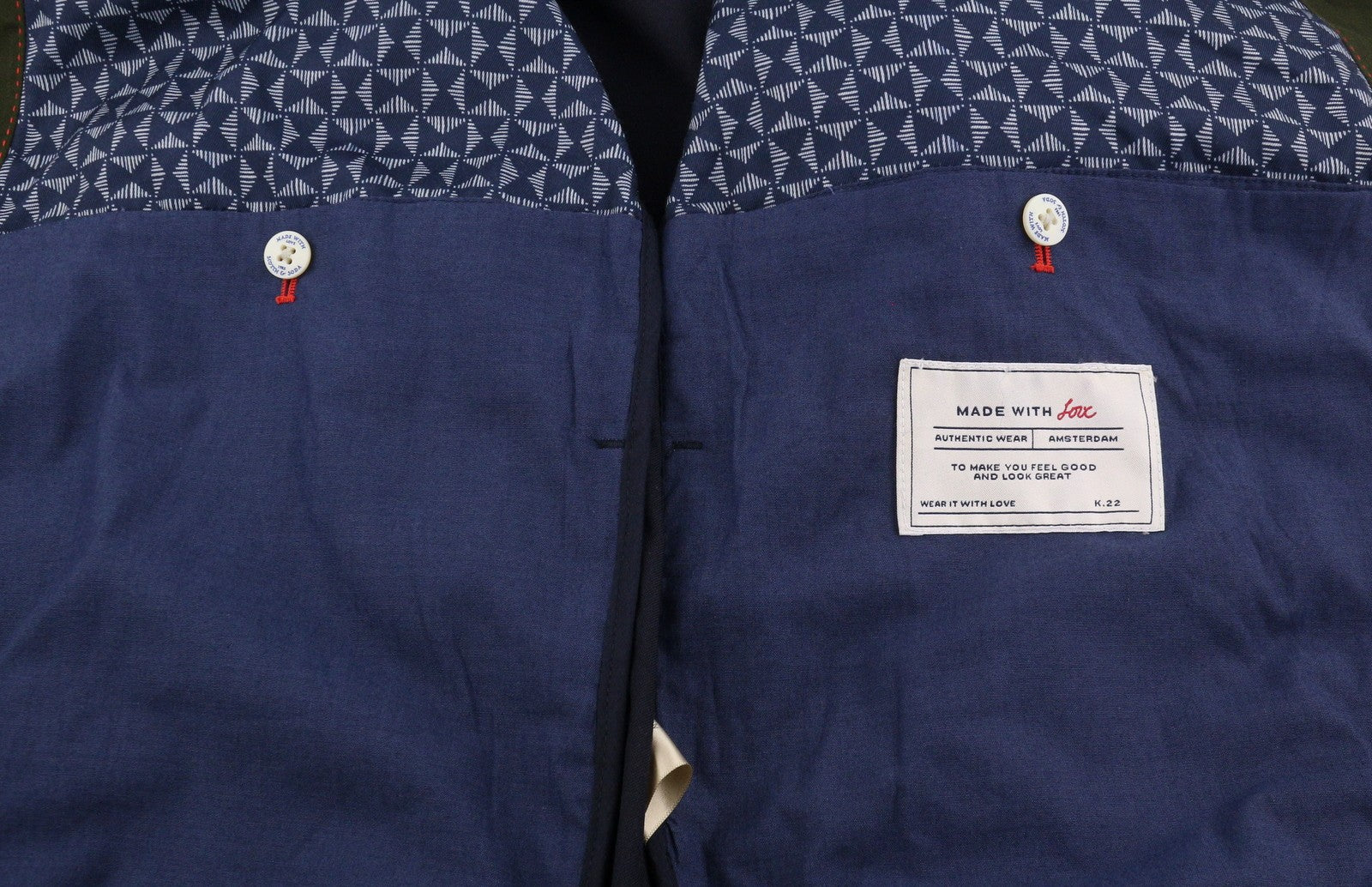 SCOTCH & SODA Men Jacket M Dark Blue Wool Blend Button-Up Lightweight Bomber