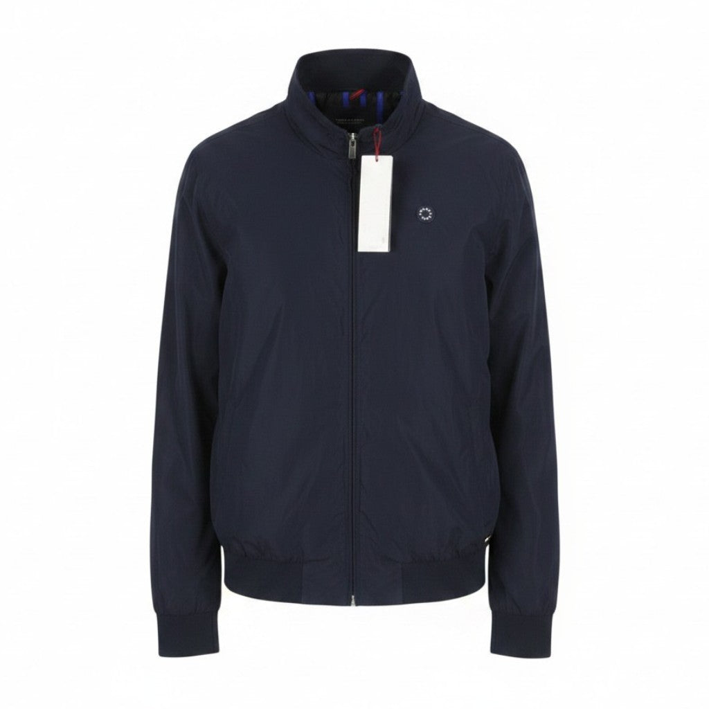 SCOTCH & SODA Men Jacket M Dark Blue High Neck Full Zip Lightweight