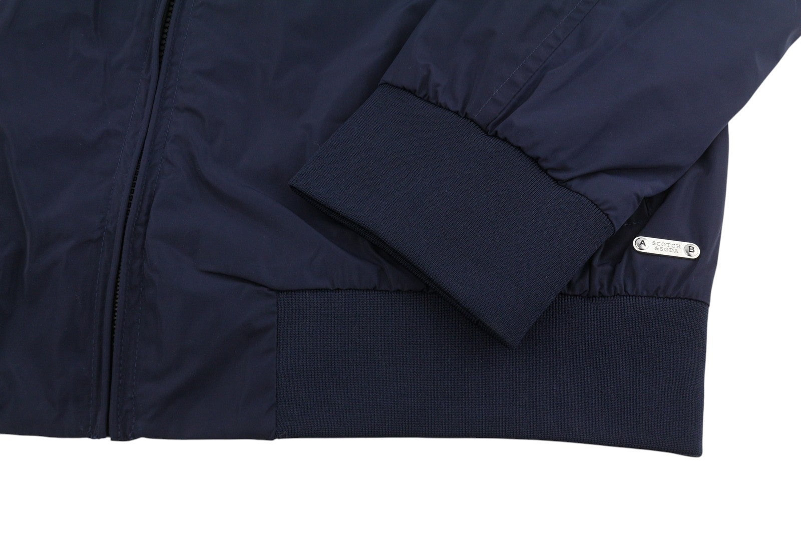 SCOTCH & SODA Men Jacket M Dark Blue High Neck Full Zip Lightweight