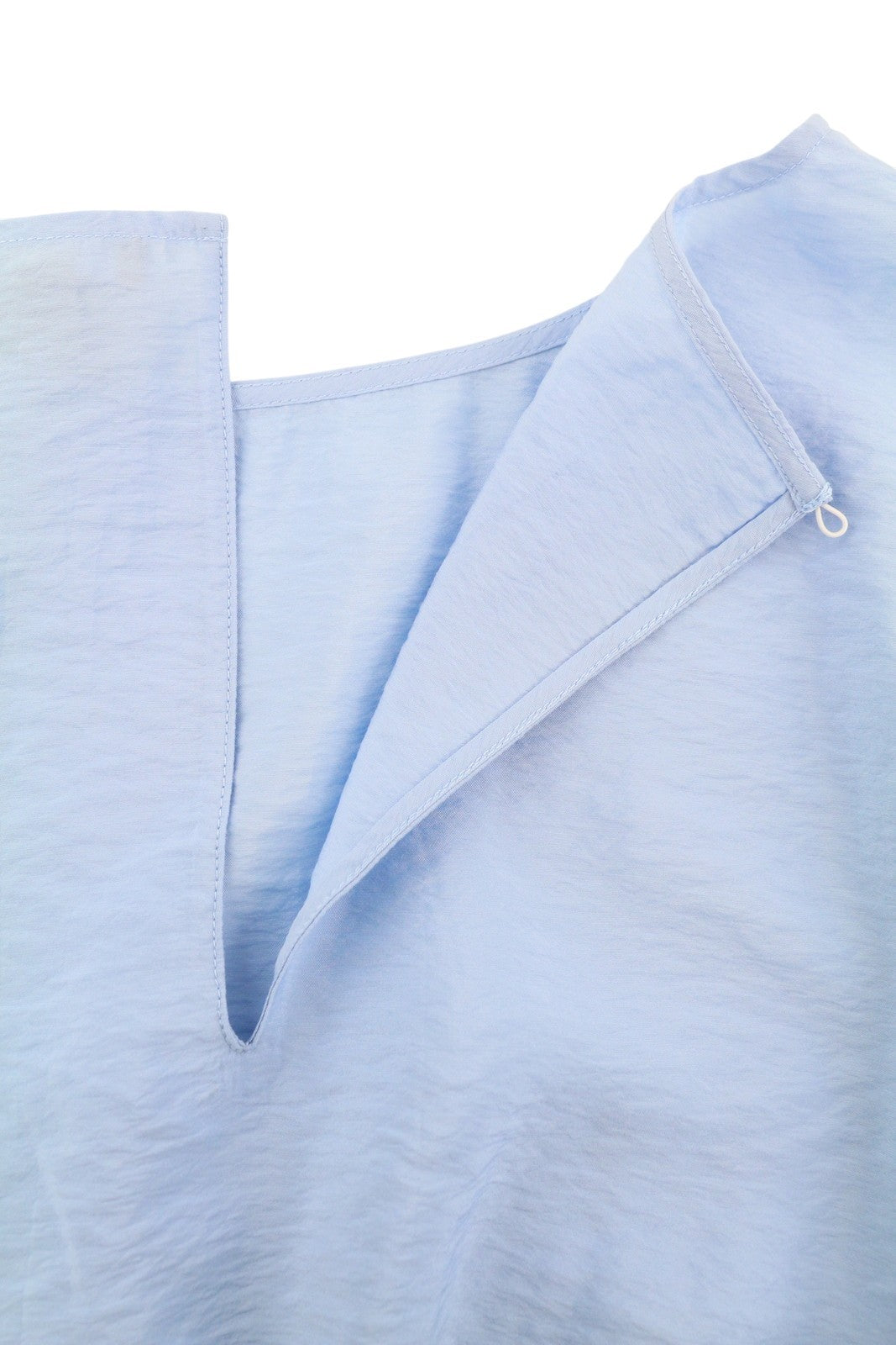 GANT SS Flounce Women Blouse EU38 M Waterfall Blue Relaxed Fit Puff Sleeves