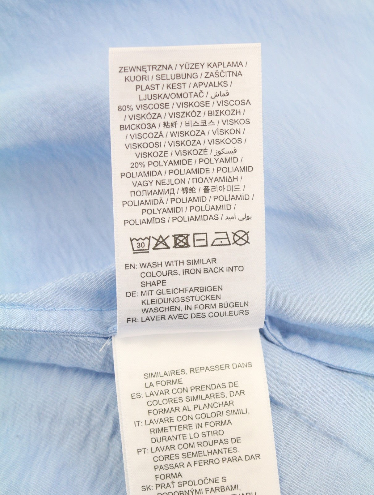 GANT SS Flounce Women Blouse EU38 M Waterfall Blue Relaxed Fit Puff Sleeves