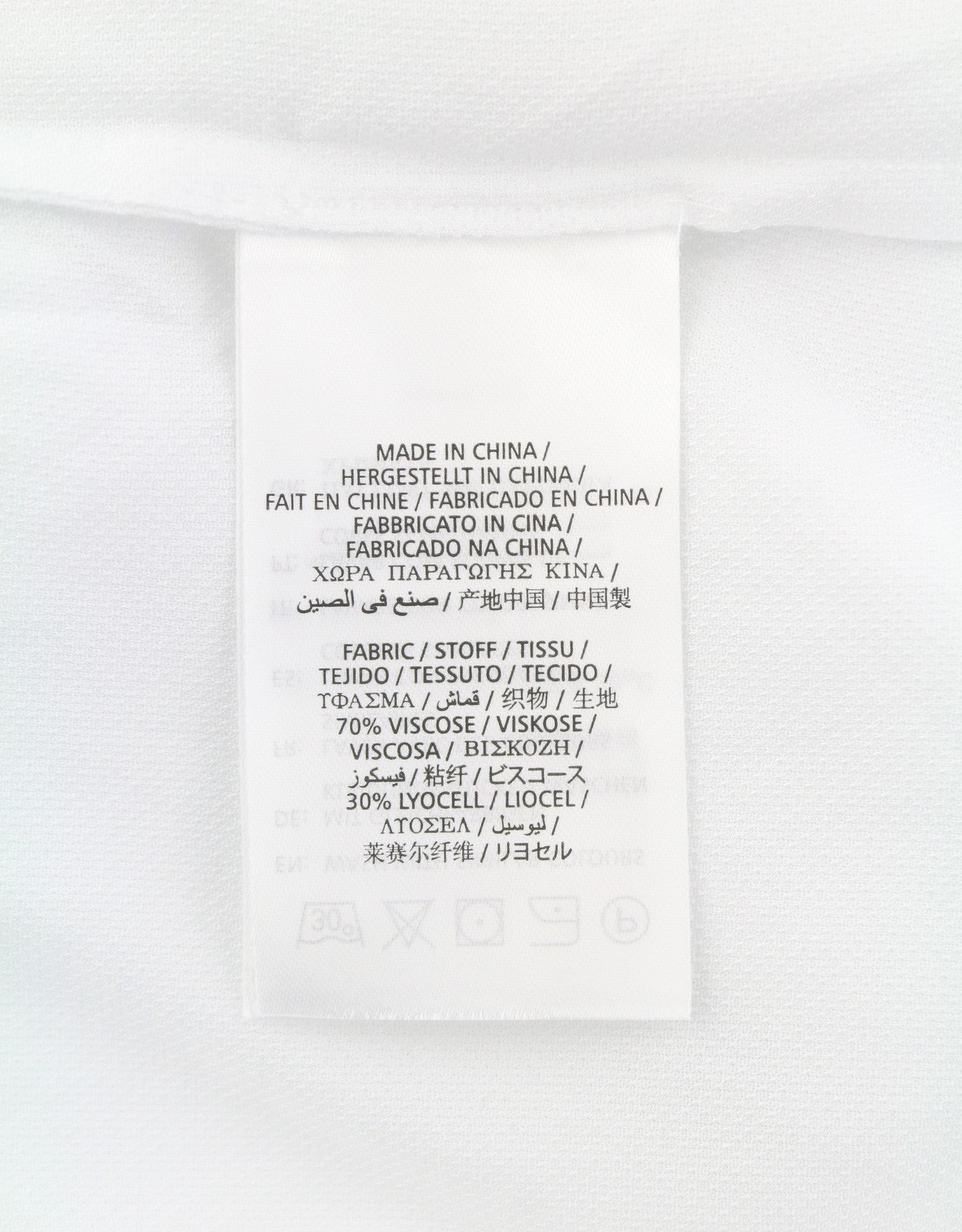 GANT Bib Women Blouse EU40 M White Pleated V-Neck Side Tied Long Sleeve