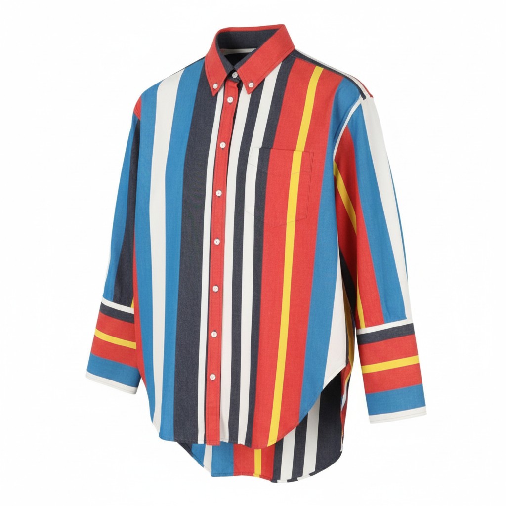 GANT Rough Weather Stripe Women Shirt EU36 S Multicolor Rigid Button Oversized