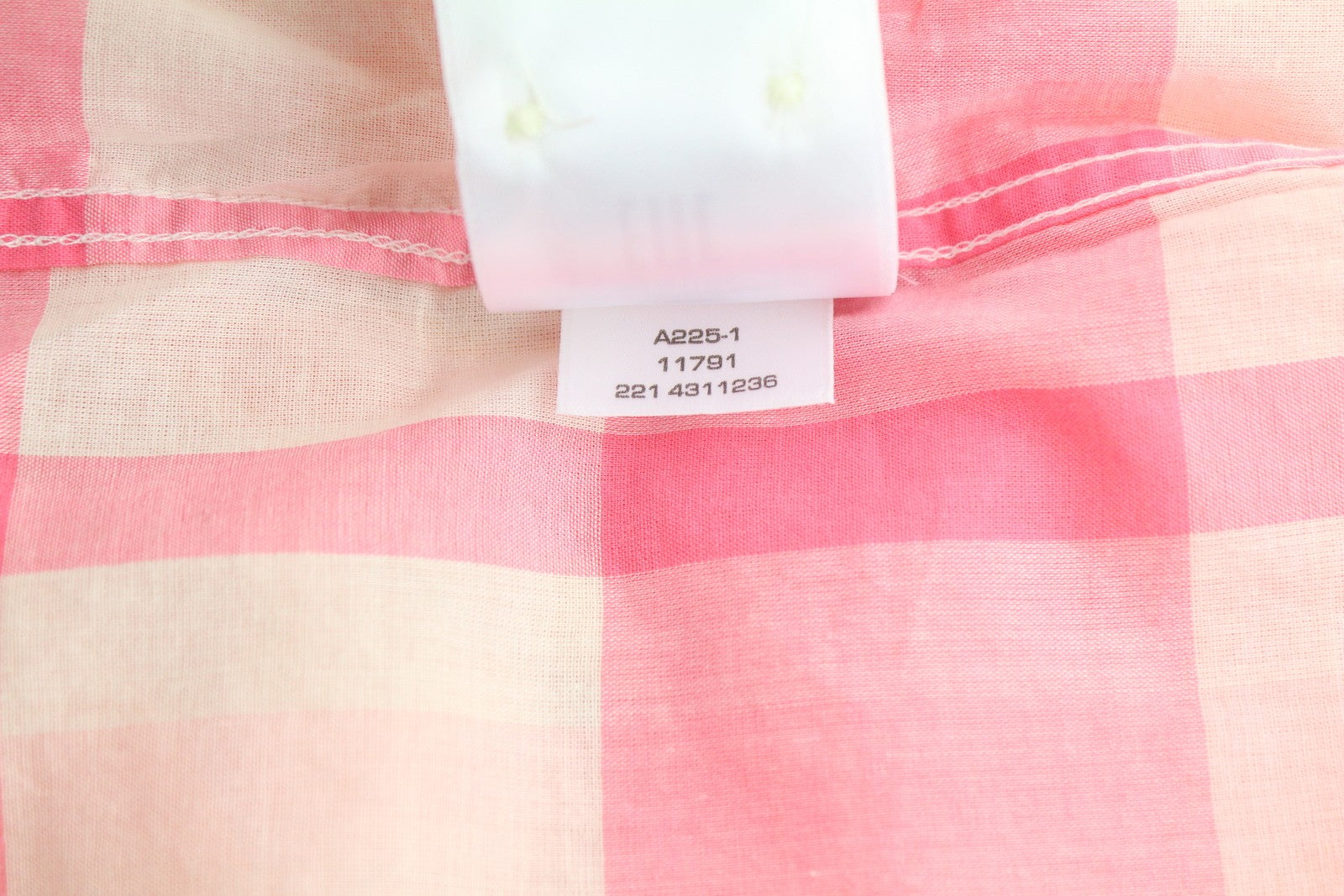 GANT Rel Wide Cuff Madras Women Shirt EU36 S Preppy Pink Button-Up Oversized