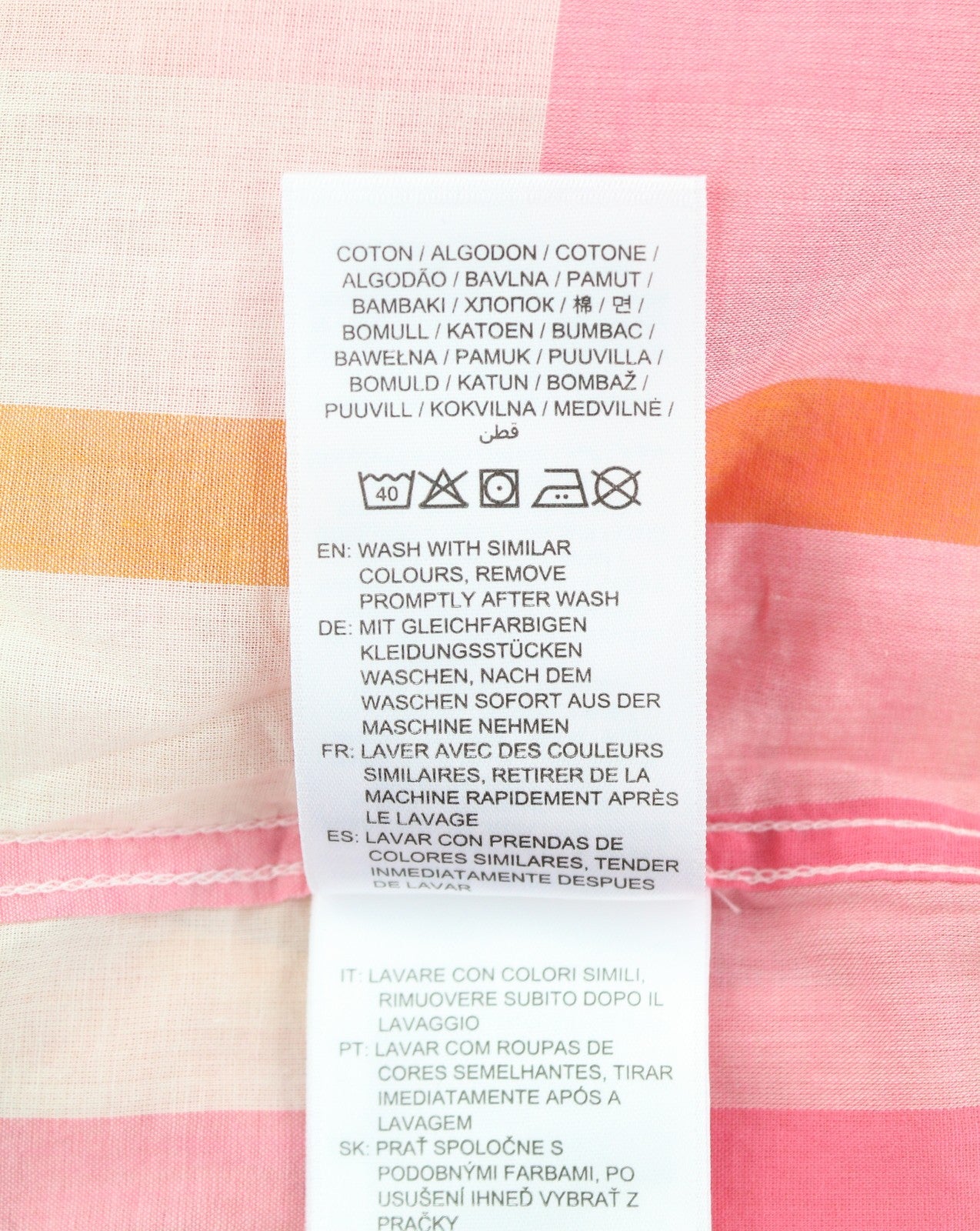 GANT Rel Wide Cuff Madras Women Shirt EU36 S Preppy Pink Button-Up Oversized