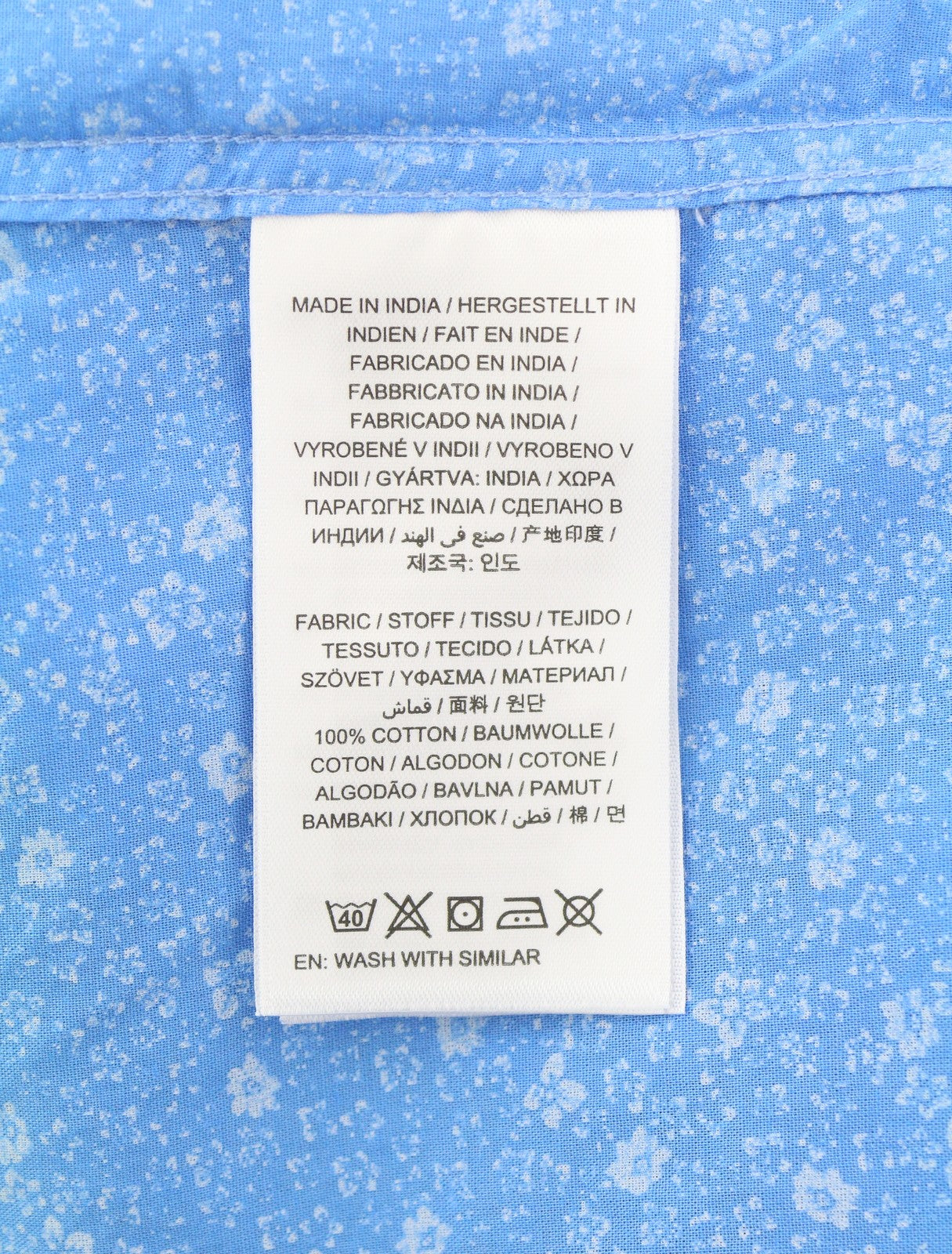 GANT Reg Freedom Flower Women Shirt EU38 M Pacific Blue Button-Down Pocket