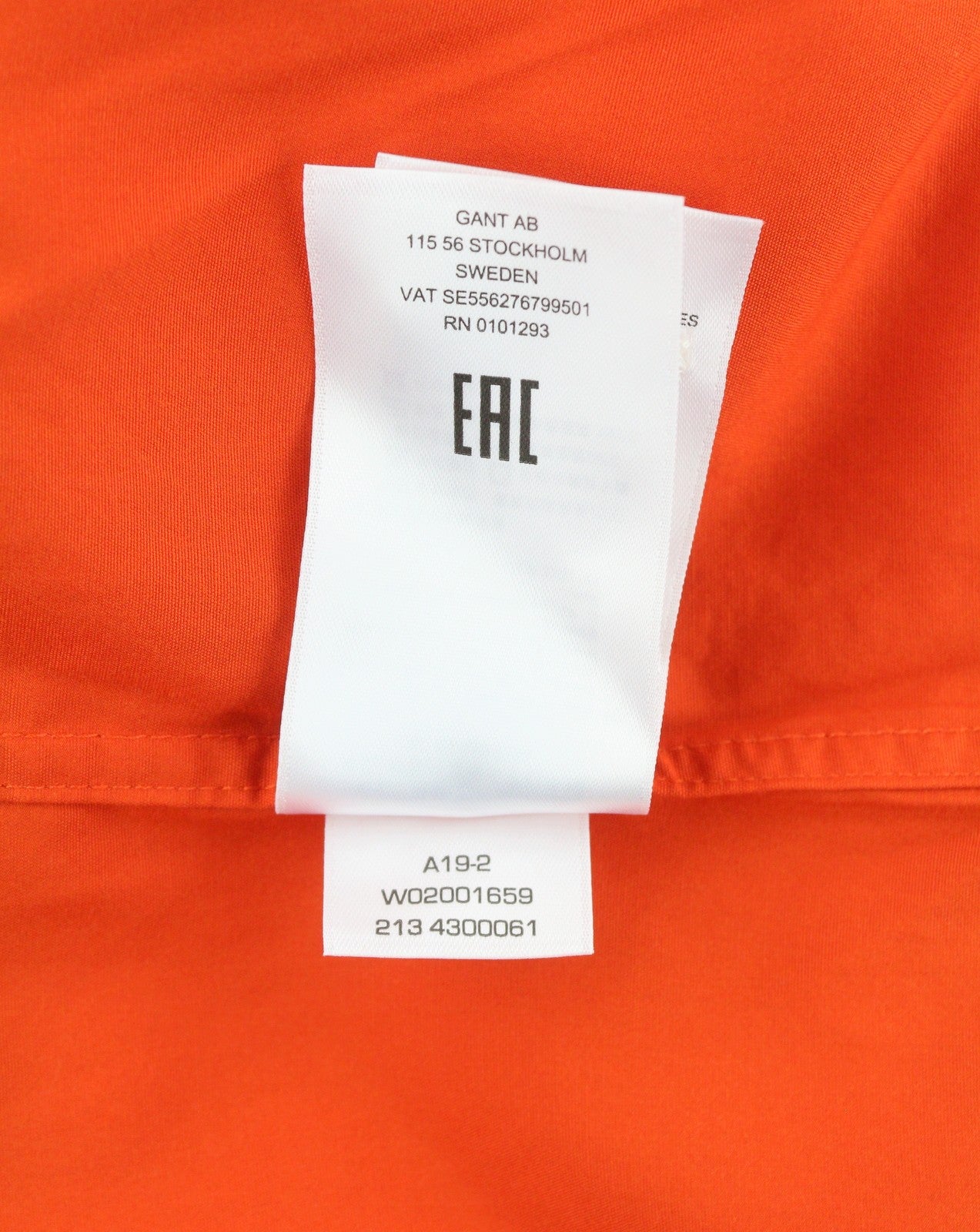 GANT Relaxed Spread Luxury Poplin Women Shirt EU38 M Pumpkin Orange Button