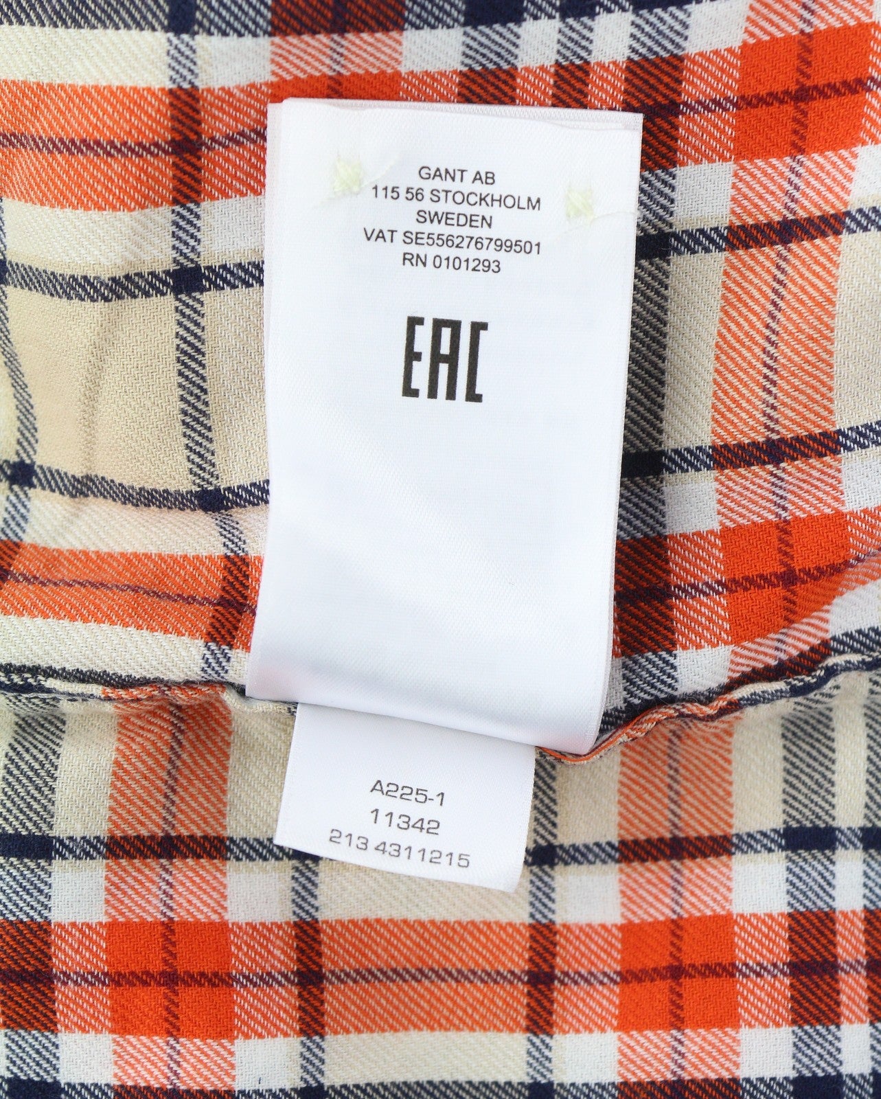 GANT Relaxed Check Flannel Women Shirt EU40 M Dry Sand Button-Up Patch Pocket