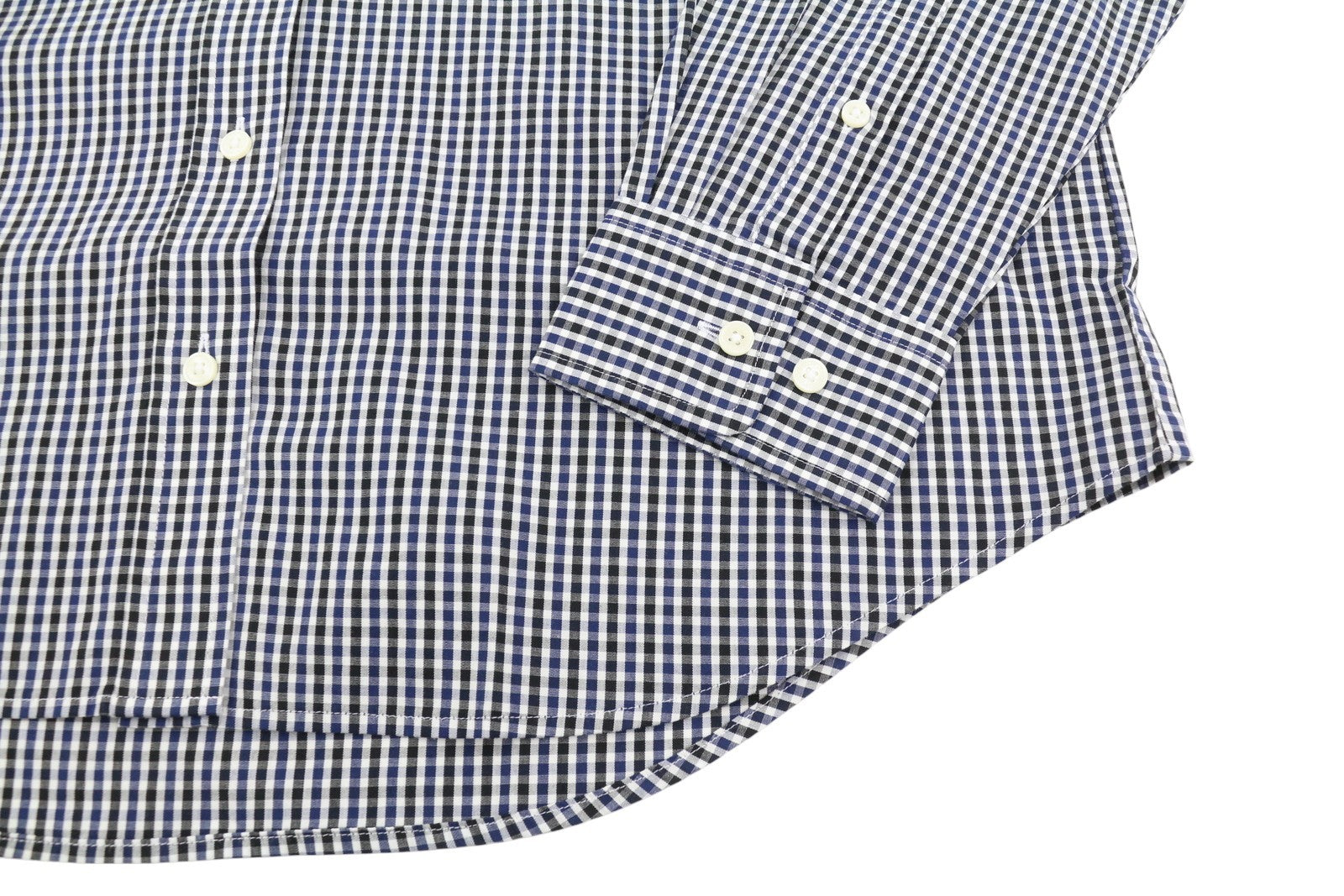 GANT Reg 3 Col Gingham Women Shirt EU42 L Evening Blue Patch Pocket Button-Up