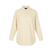 GANT PP Rel Lyocell Women Shirt EU40 M Desert Beige Oversized Patch Pocket