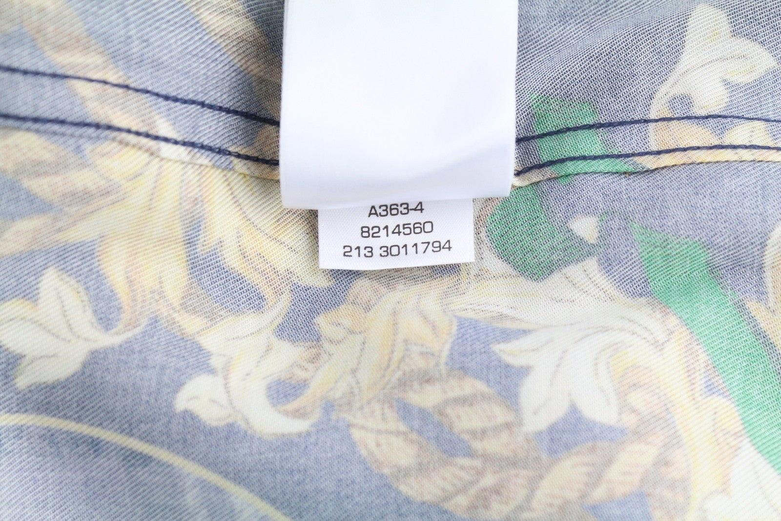 GANT Rel Chain Print Lyocell Town Men Shirt L Blue Relaxed Printed Buttoned