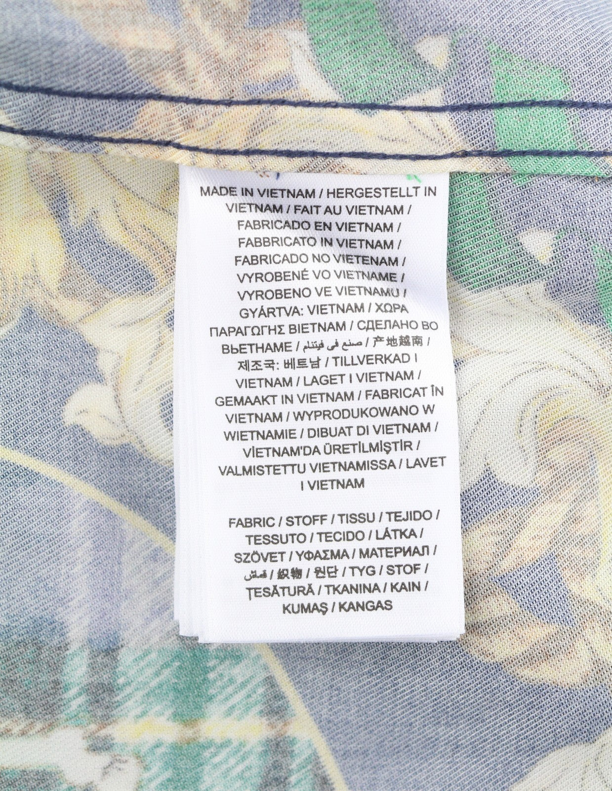 GANT Rel Chain Print Lyocell Town Men Shirt L Blue Relaxed Printed Buttoned