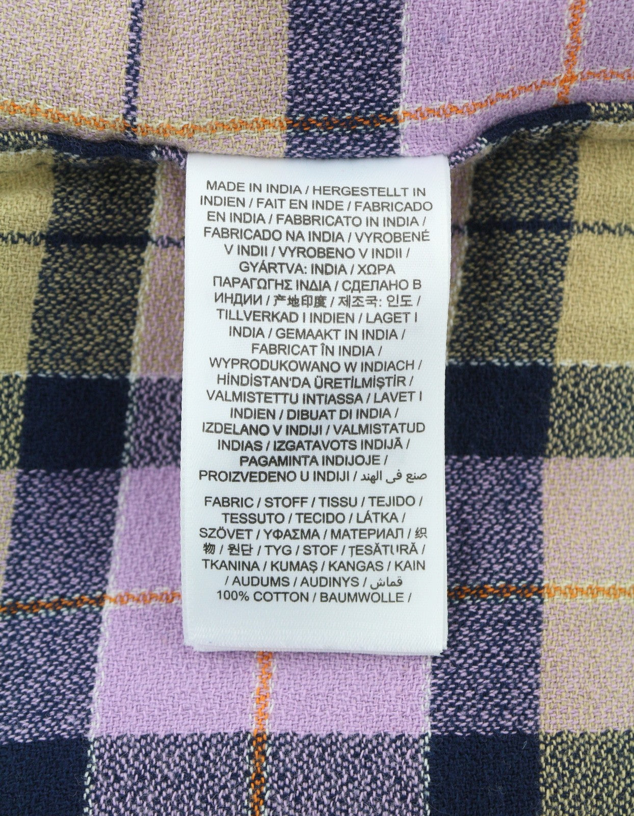 GANT Rel Texture Check Men Shirt XL Lilac Plaid Button-Up Pocket Casual