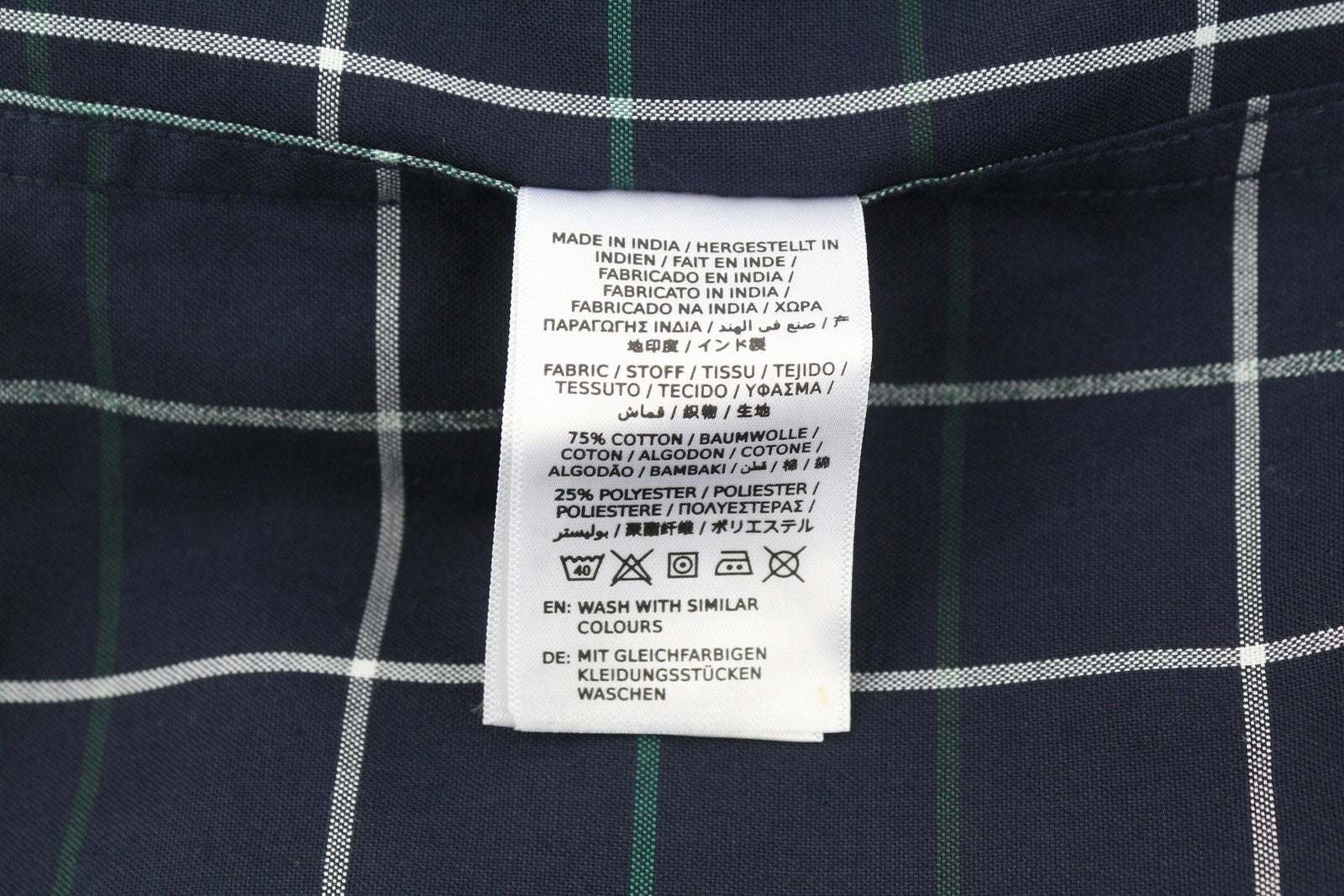 GANT Tech Prep Oxford Check Reg Men Shirt M Green Checked Buttoned Casual