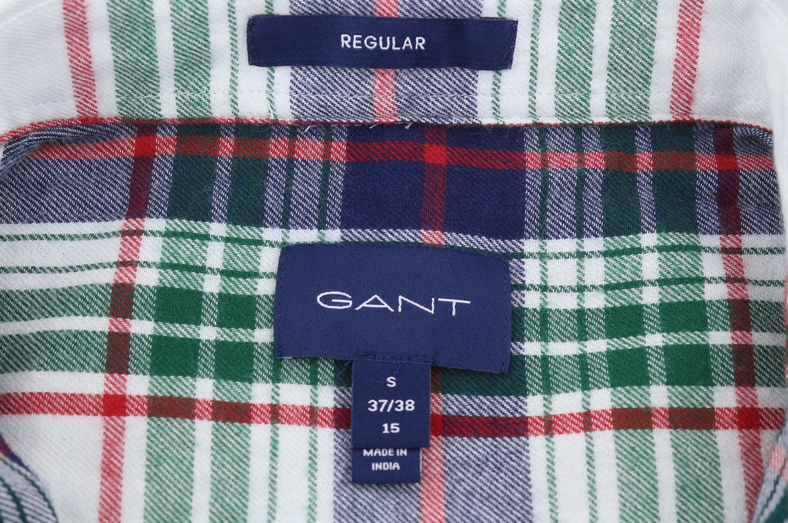 GANT Windblown Flannel Indigo Reg BD Men Shirt S Green Flannel Buttoned