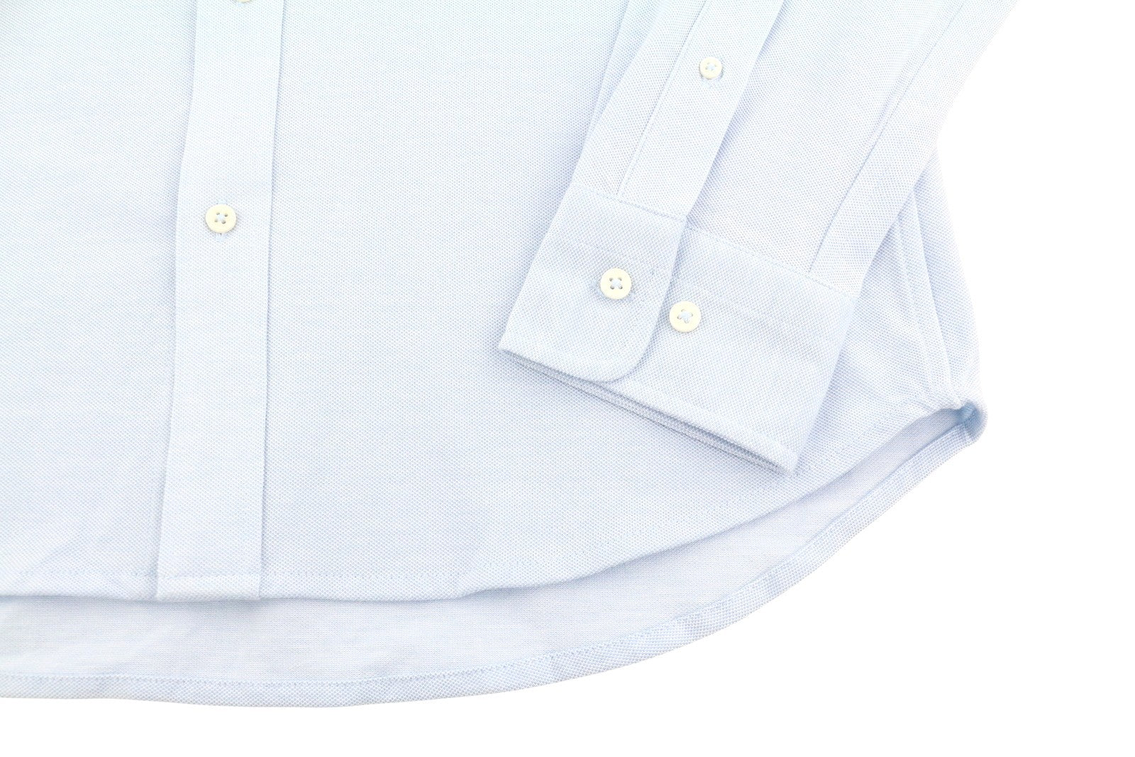 GANT Reg Jersey Pique Men Shirt M Blue Cotton Button-Down Casual Top