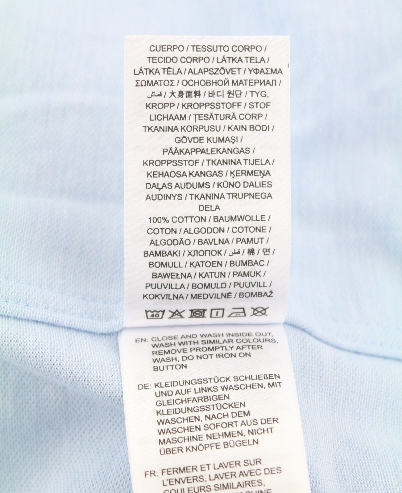 GANT Reg Jersey Pique Men Shirt M Blue Cotton Button-Down Casual Top
