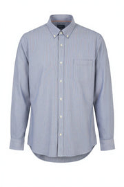 GANT Reg Texture BD Men Shirt XL Blue Textured Button-Up Pocket Casual