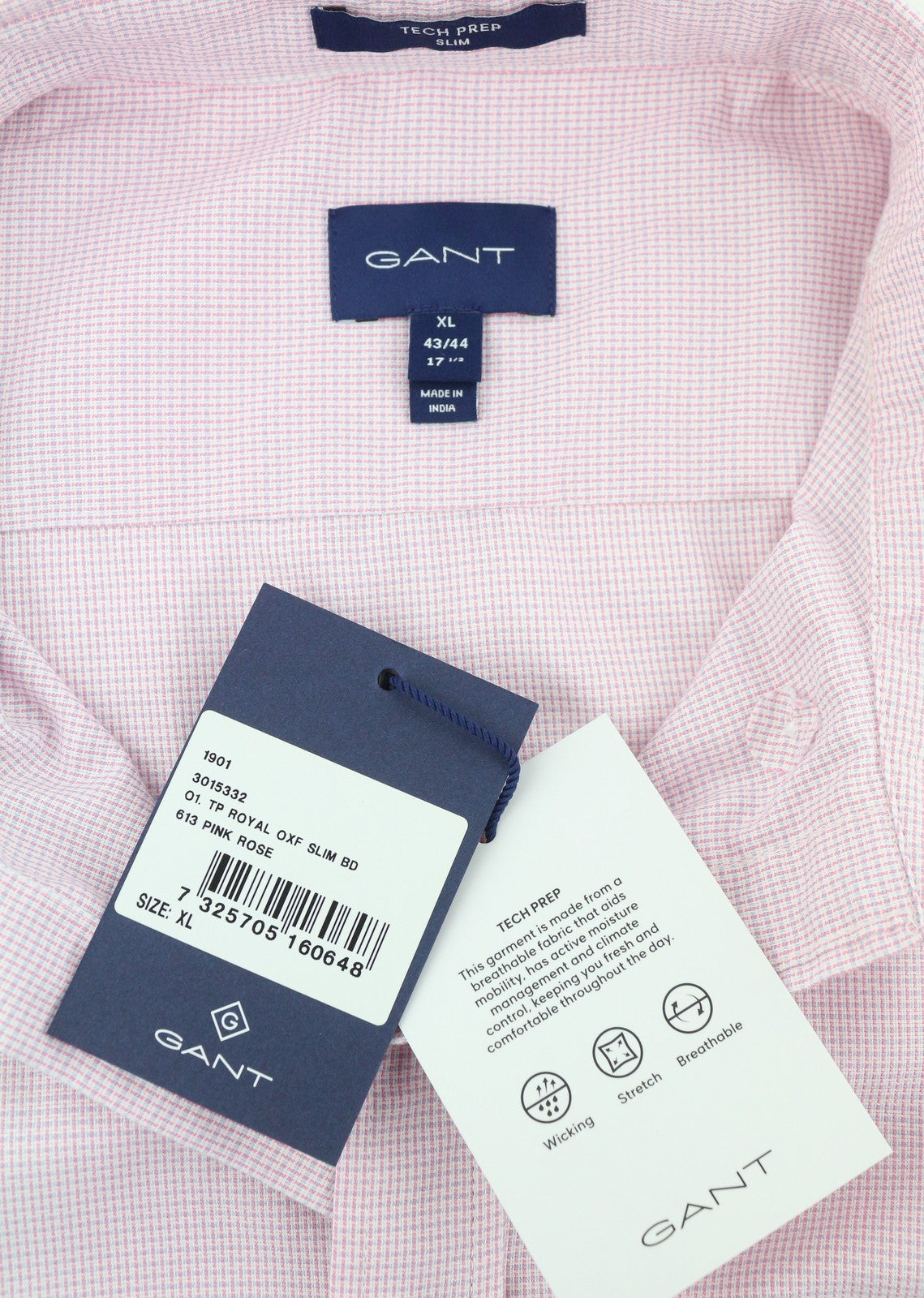 GANT TP Royal Pxf Slim BD Men Shirt XL Rose Pink Slim Fit Buttoned Casual