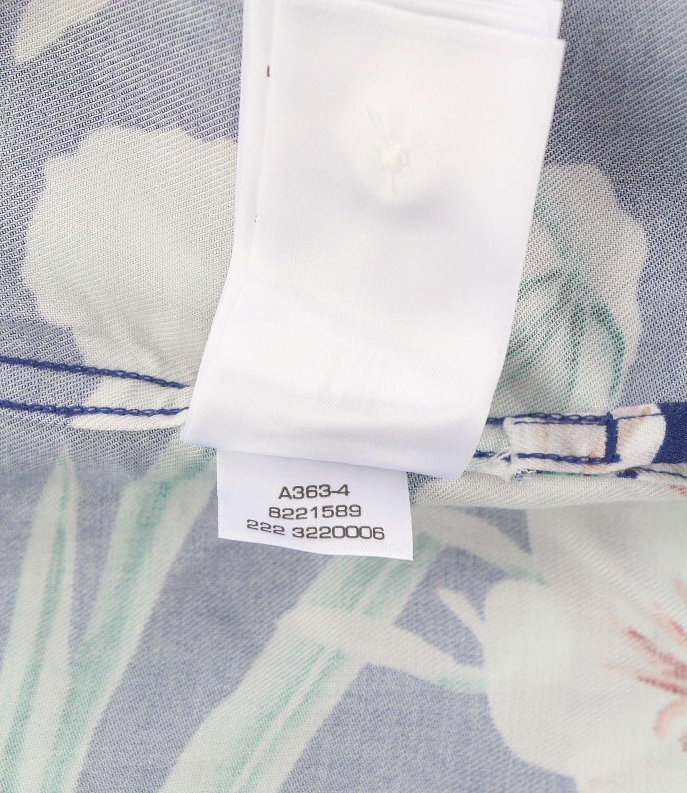 GANT PP Floral Lyocell SS Camp Men Shirt M Blue Floral Camp Collar Casual