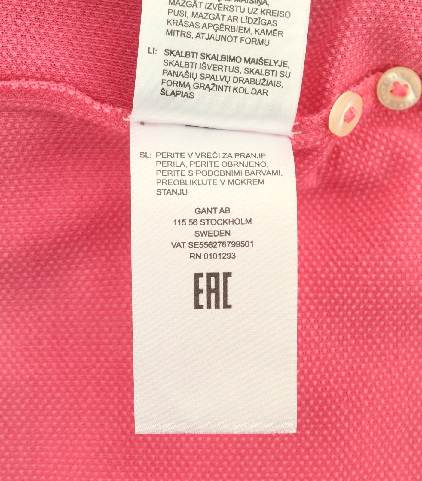 GANT Rope Icon SS Pique Women T-Shirt XL Pink Cotton Polo Casual Logo