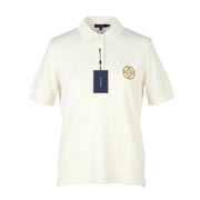 GANT Rope Icon SS Pique Women T-Shirt 2XL Eggshell Polo Logo Casual Top