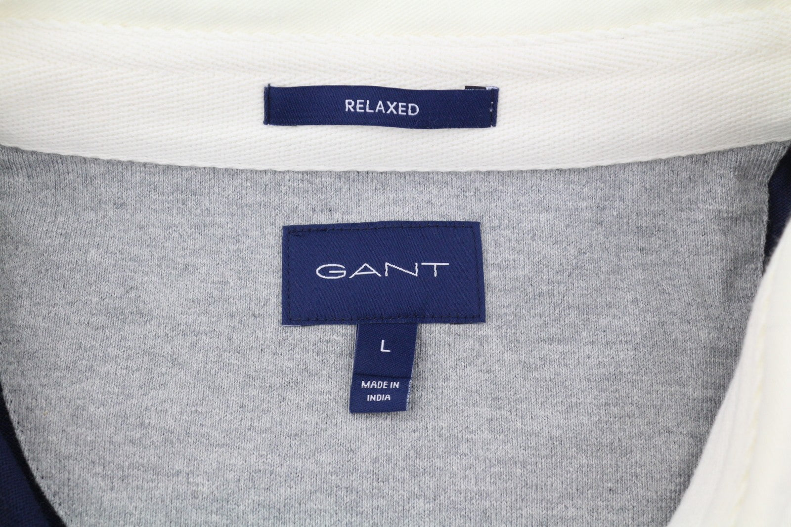 GANT SS Heavy Rugger Men Polos L Blue Logo Cotton Polo Casual Shirt