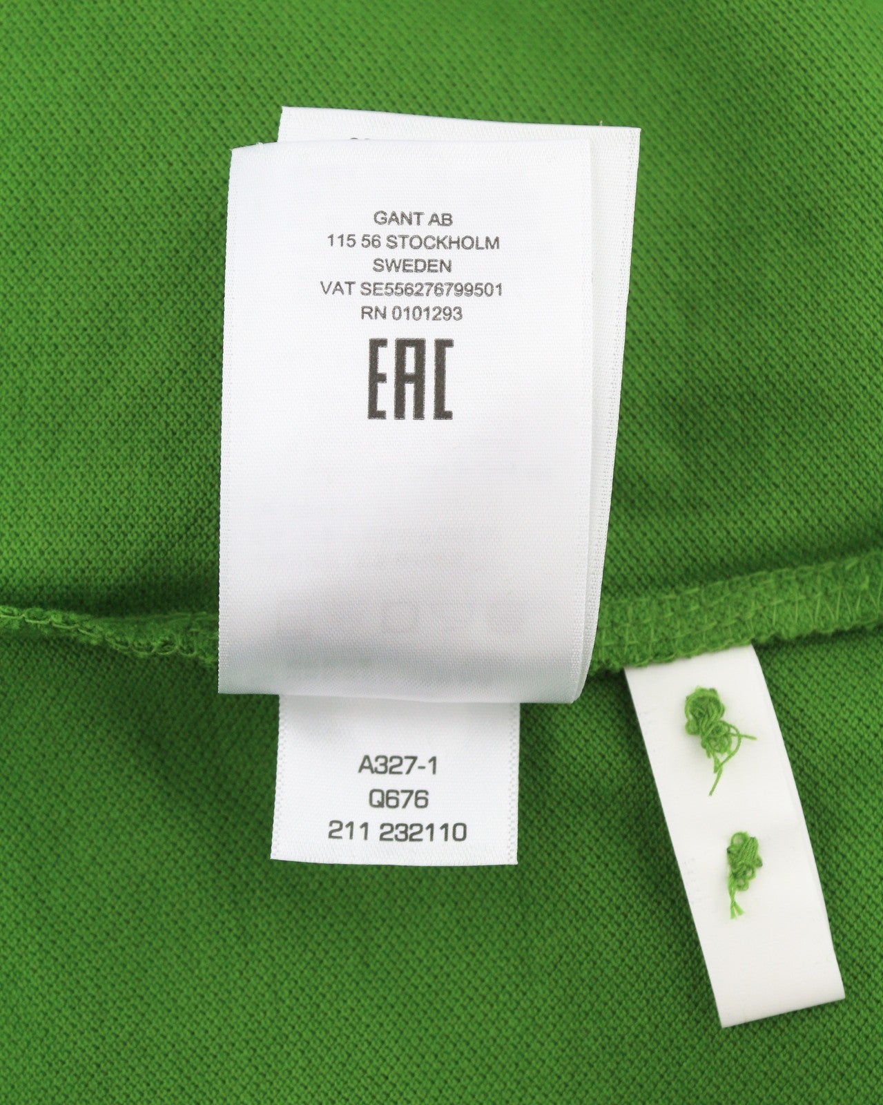 GANT Summer Pique SS Rugger Men Polos 2XL Green Cotton Logo Polo Casual