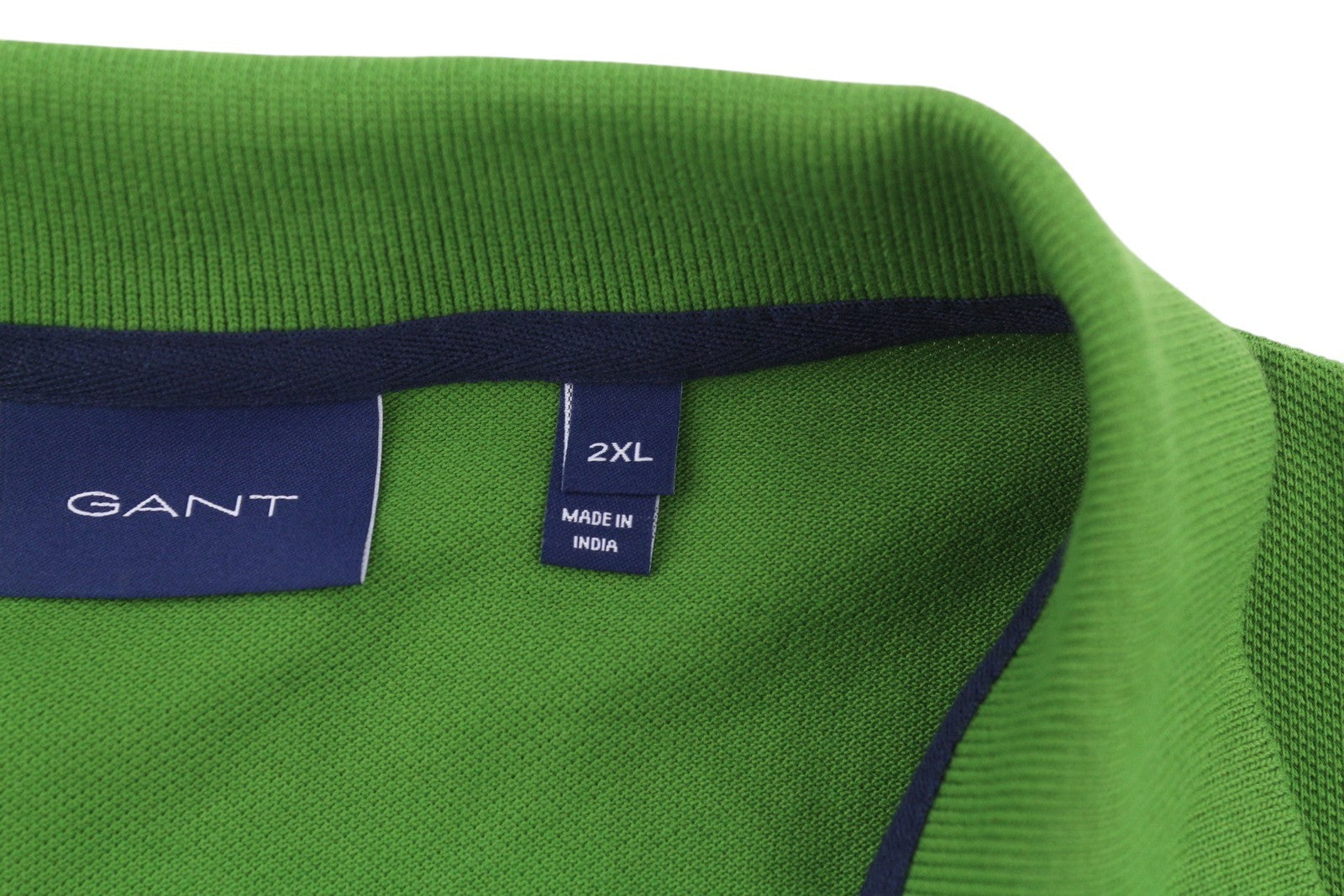 GANT Summer Pique SS Rugger Men Polos 2XL Green Cotton Logo Polo Casual