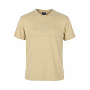 GANT Tonal Archive Shield Men T-Shirt M Beige Cotton Crew Casual Tee